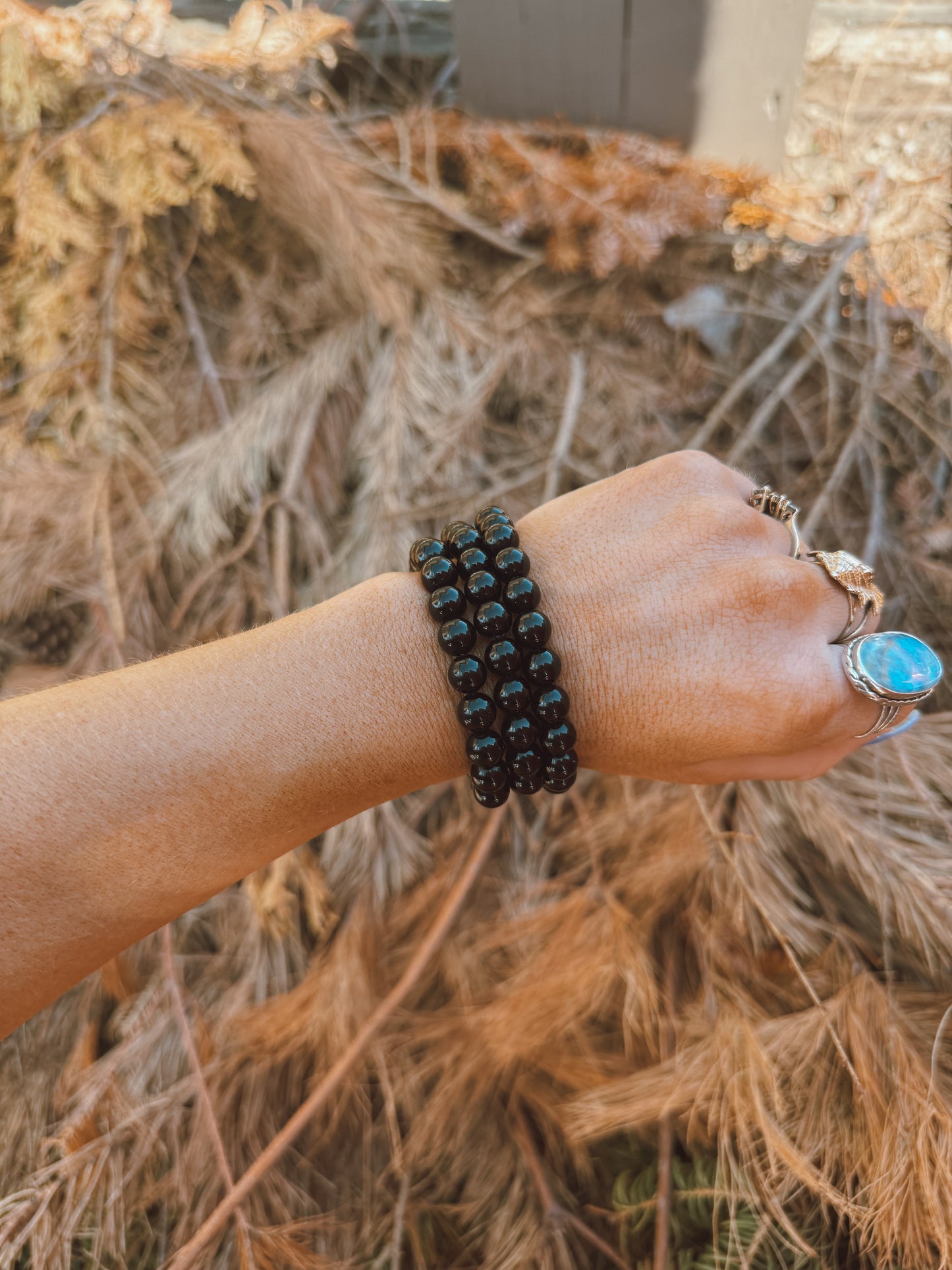 Black Obsidian Bracelet 8mm beads