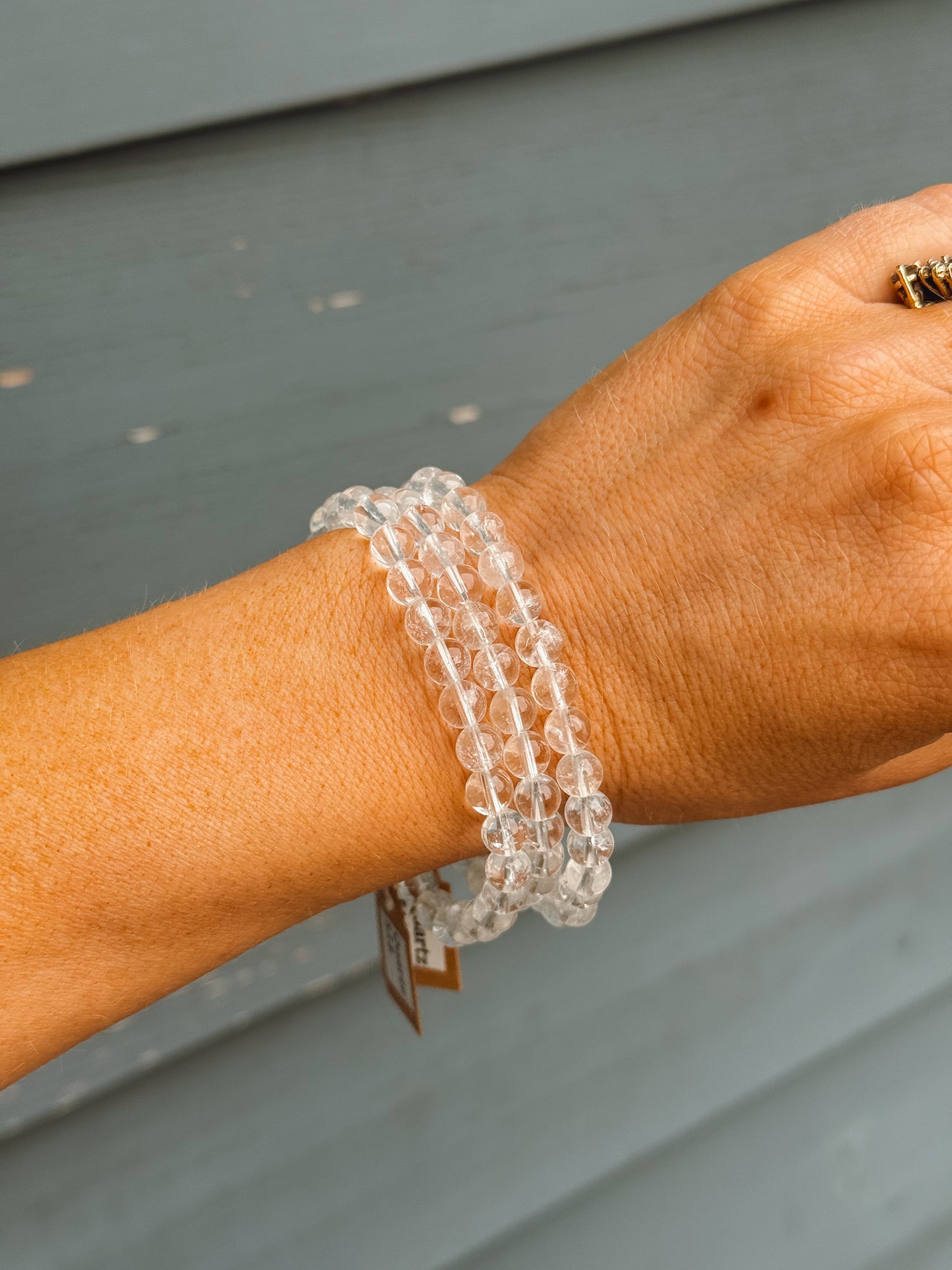 Clear Quartz Stretch Bracelet – 6mm Beads