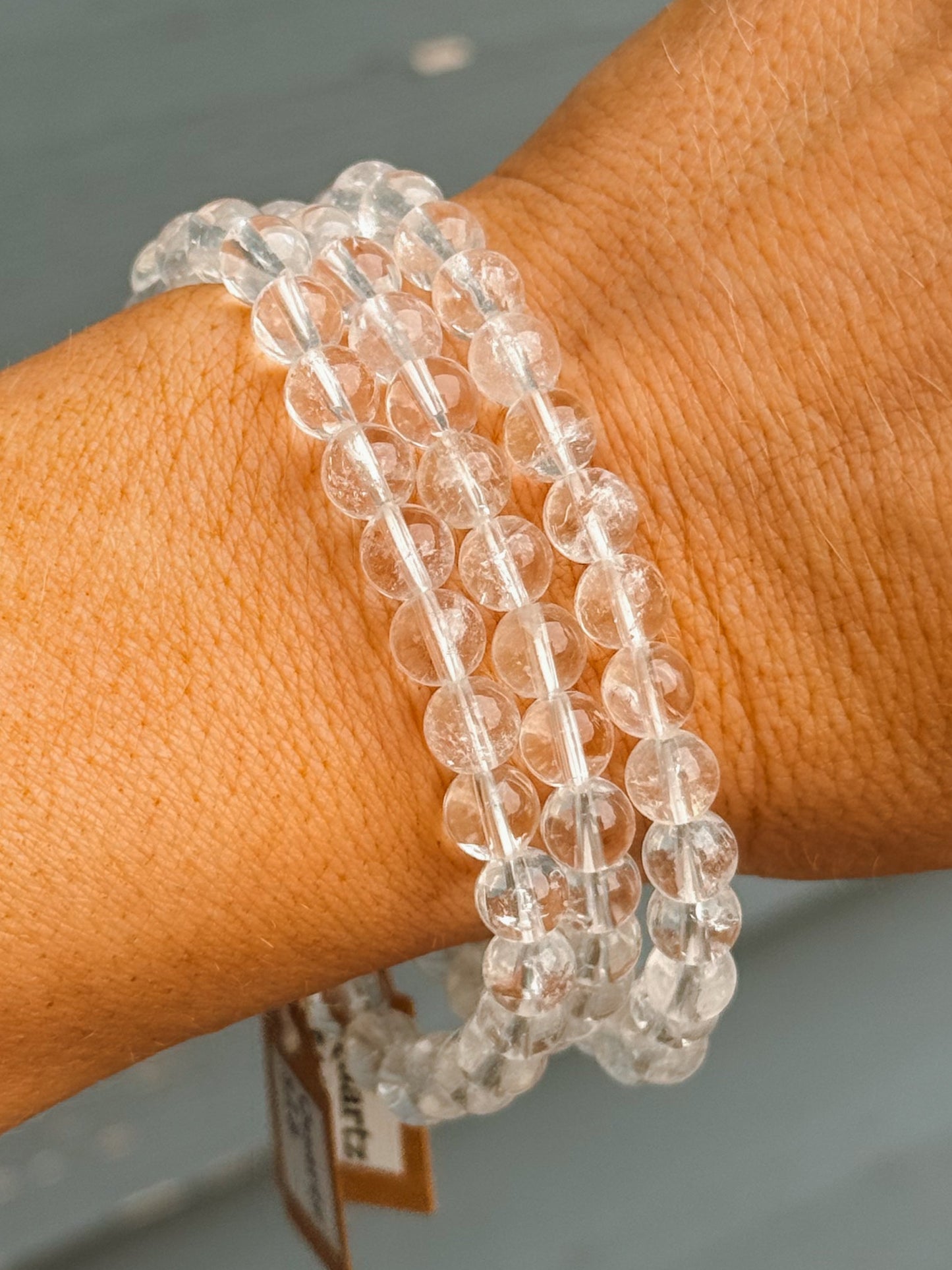 Clear Quartz Stretch Bracelet – 6mm Beads