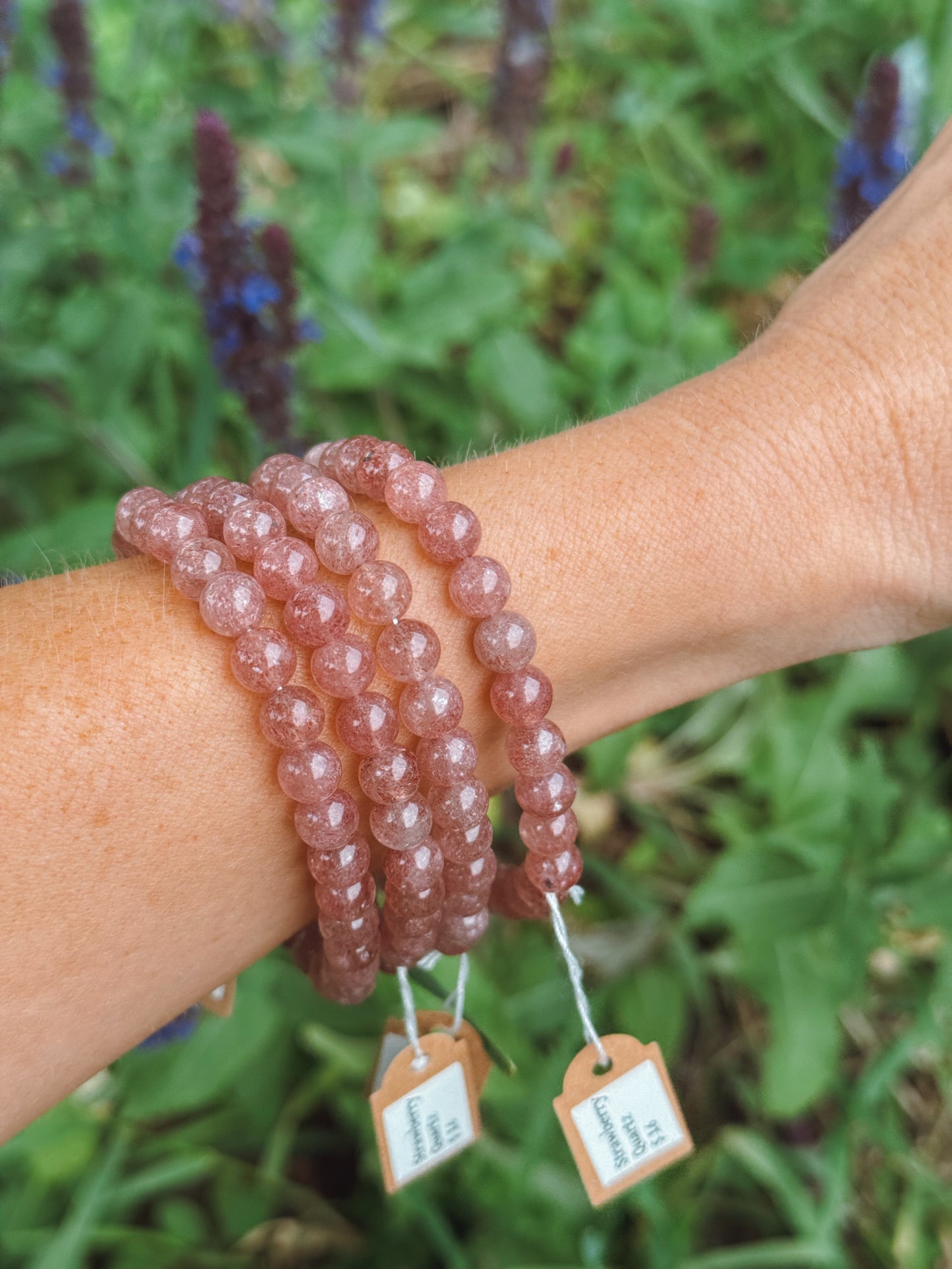 Strawberry Quartz bracelet 6mm