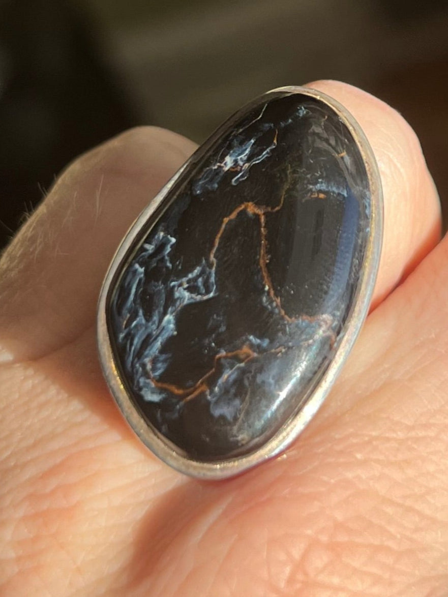 Pietersite Sterling Silver Ring – Size 6