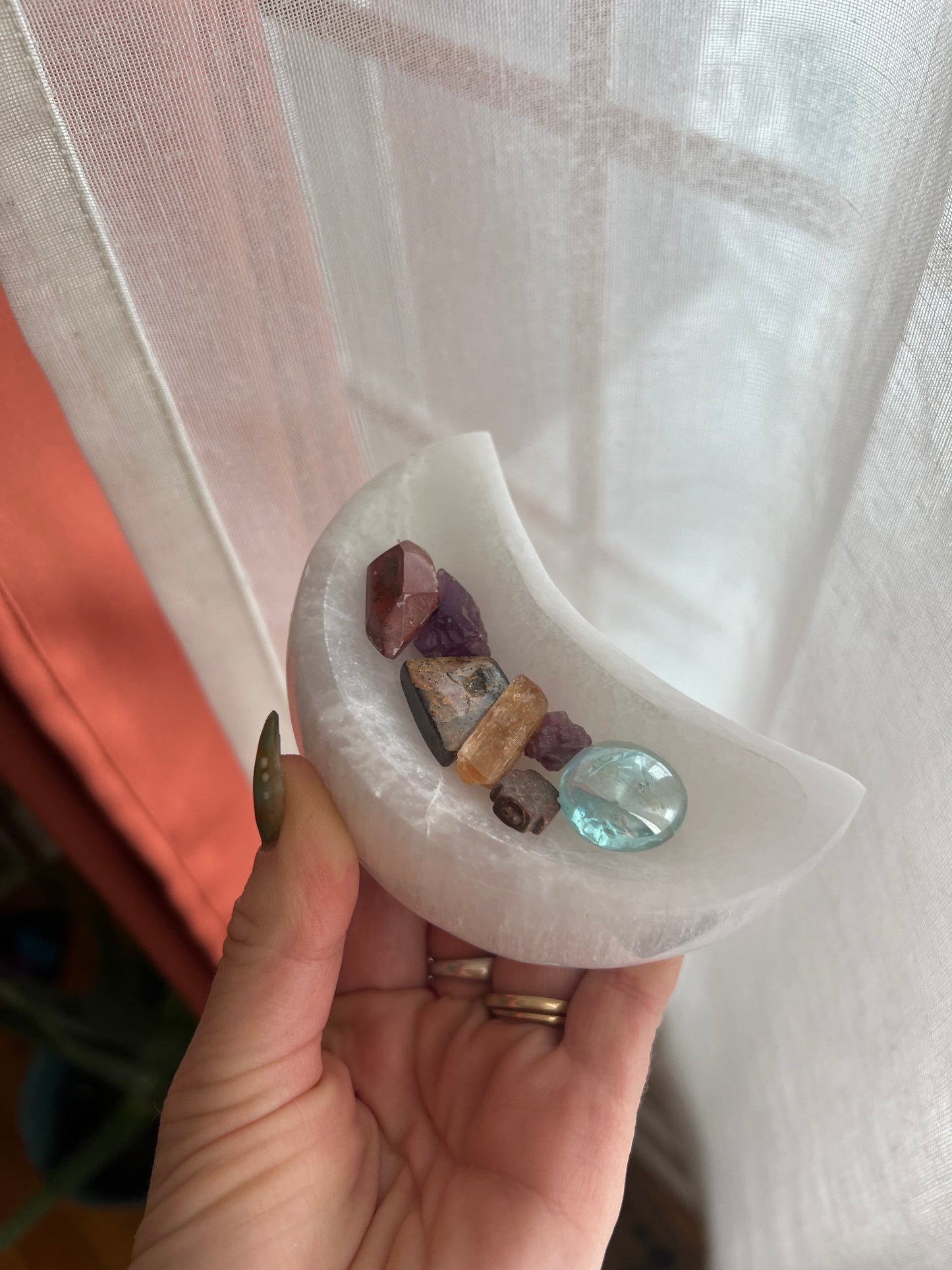 Selenite Moon Dish