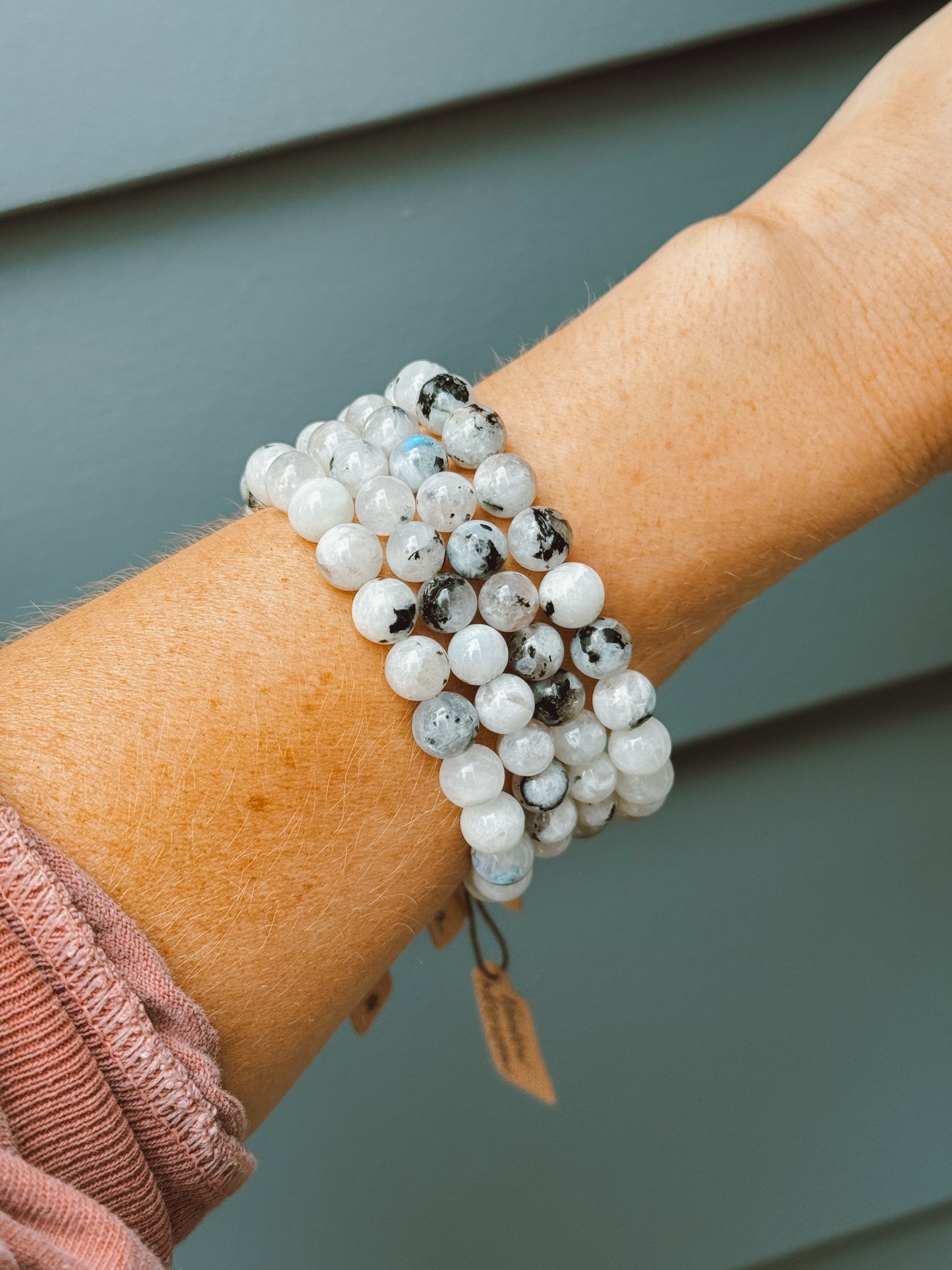 Rainbow Moonstone 8mm Stretch Bracelet