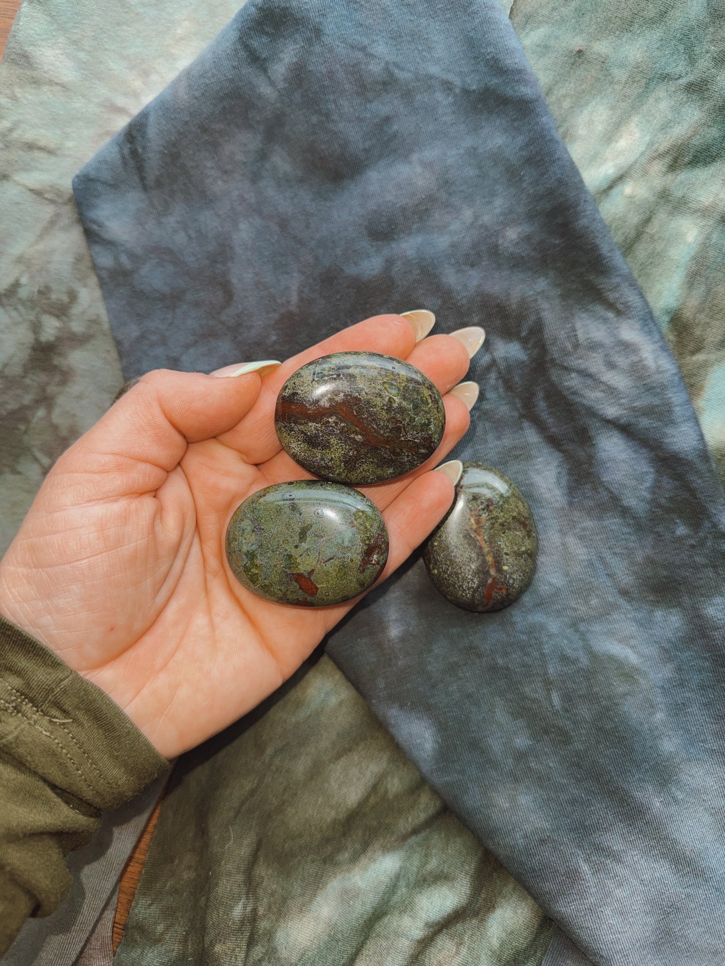 Dragon stone palm pillow