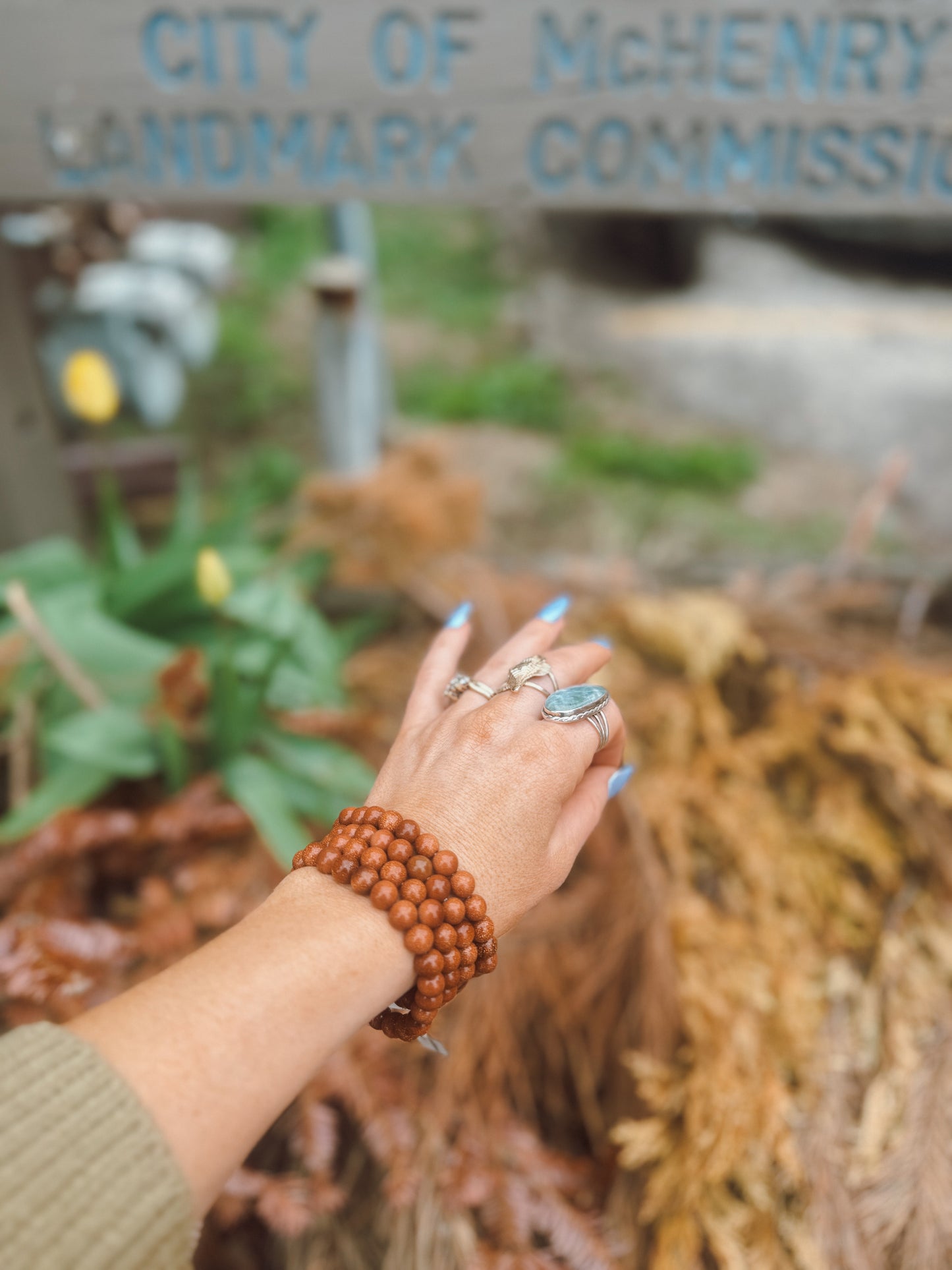 Goldstone Stackable bracelet