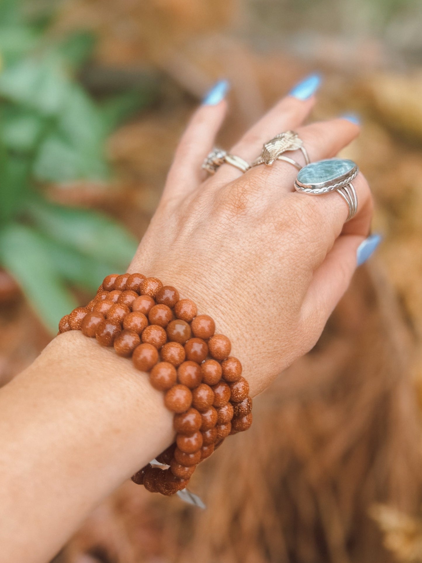 Goldstone Stretch Bracelet – 8mm Beads
