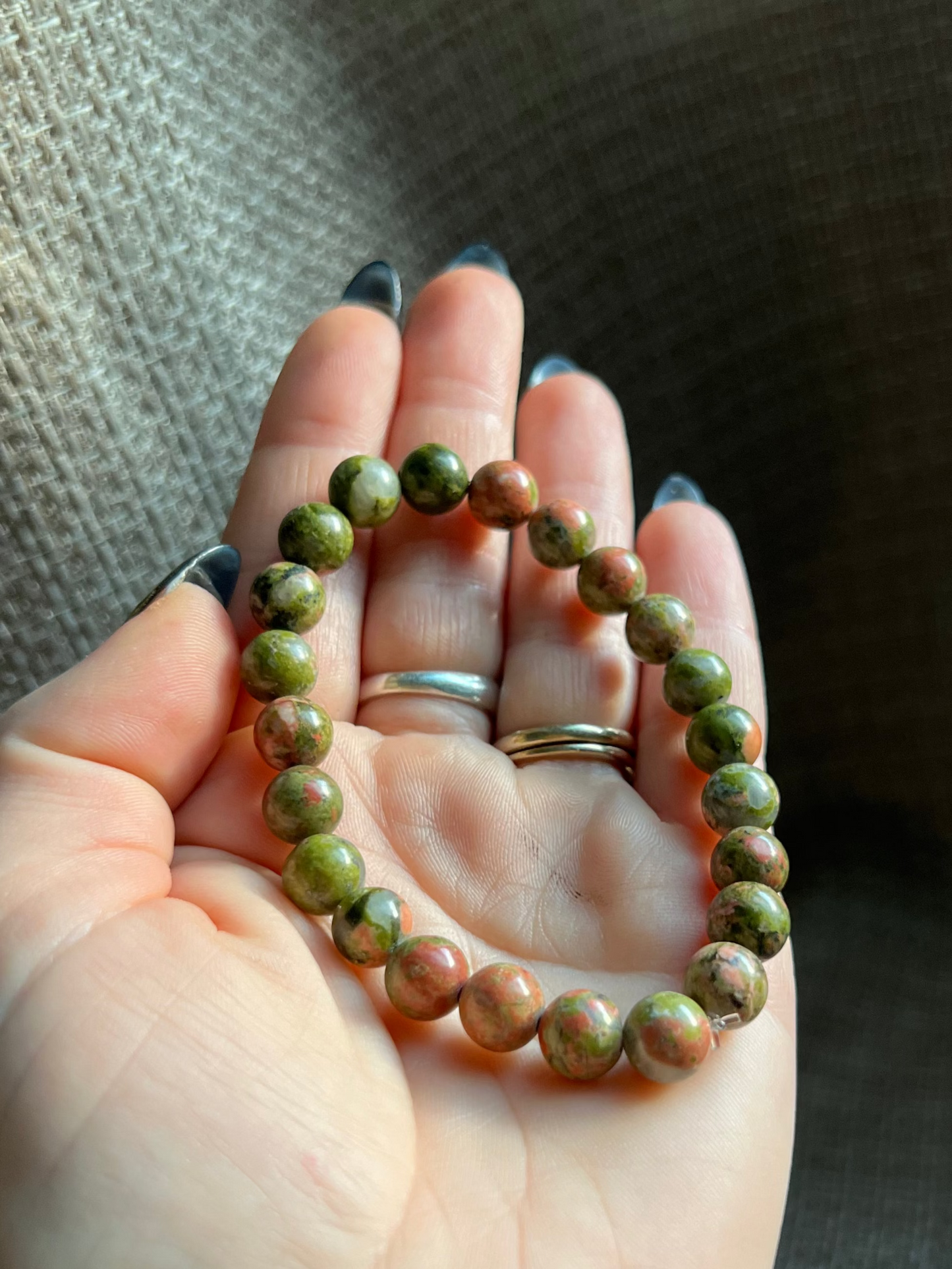 Unakite Stretch Bracelet – 8mm Beads