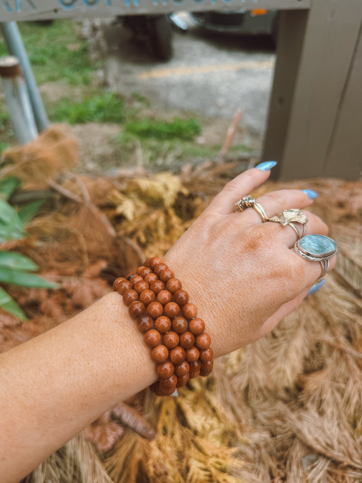 Goldstone Stackable bracelet