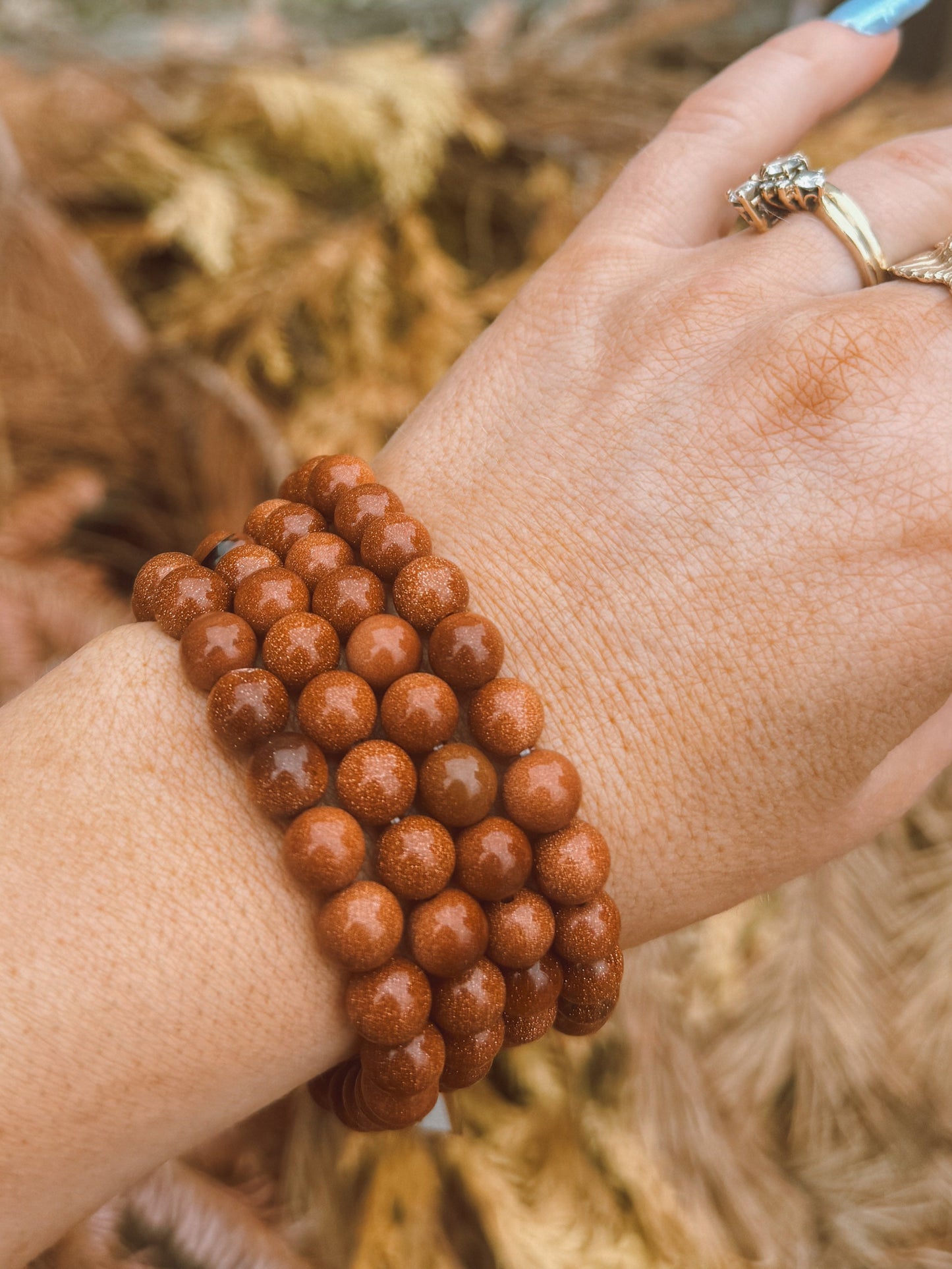 Goldstone Stretch Bracelet – 8mm Beads