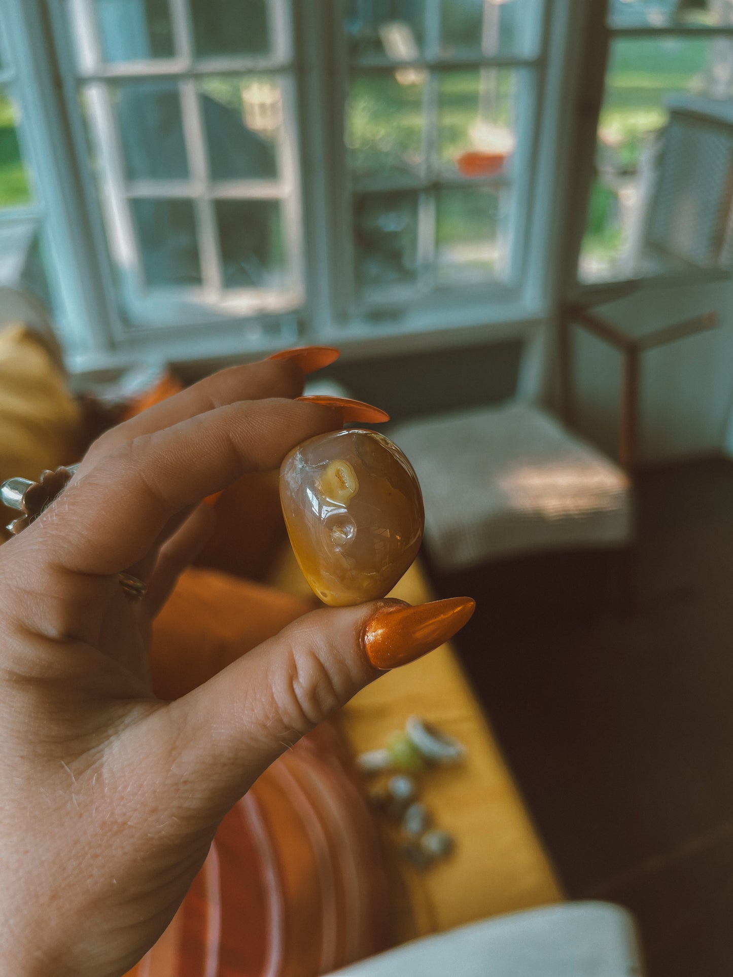 Chalcedony Agate Tumbled Stone