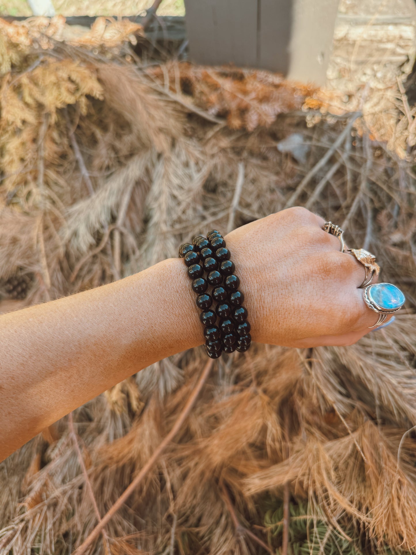 Black Obsidian Bracelet 8mm beads