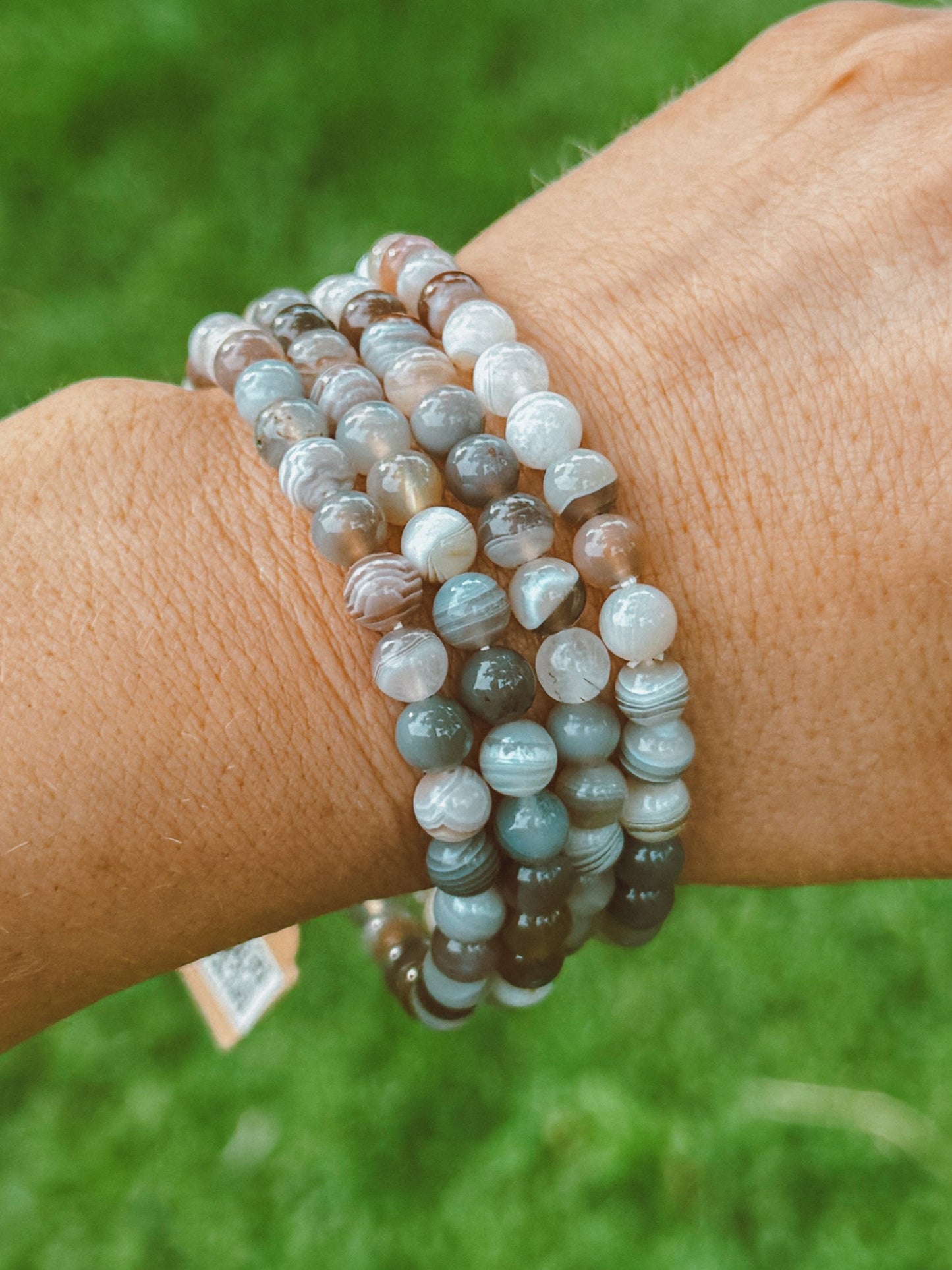 Botswana Agate Stretch Bracelet – 6mm Beads