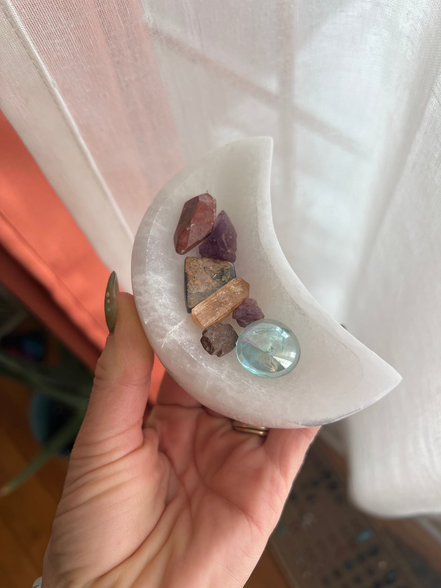 Selenite Moon Dish