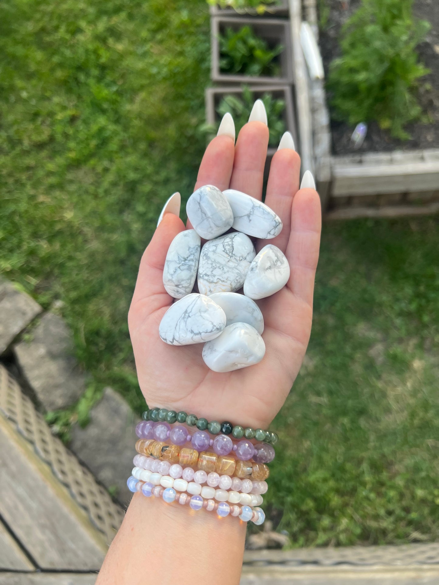 White Howlite Tumbled Stone
