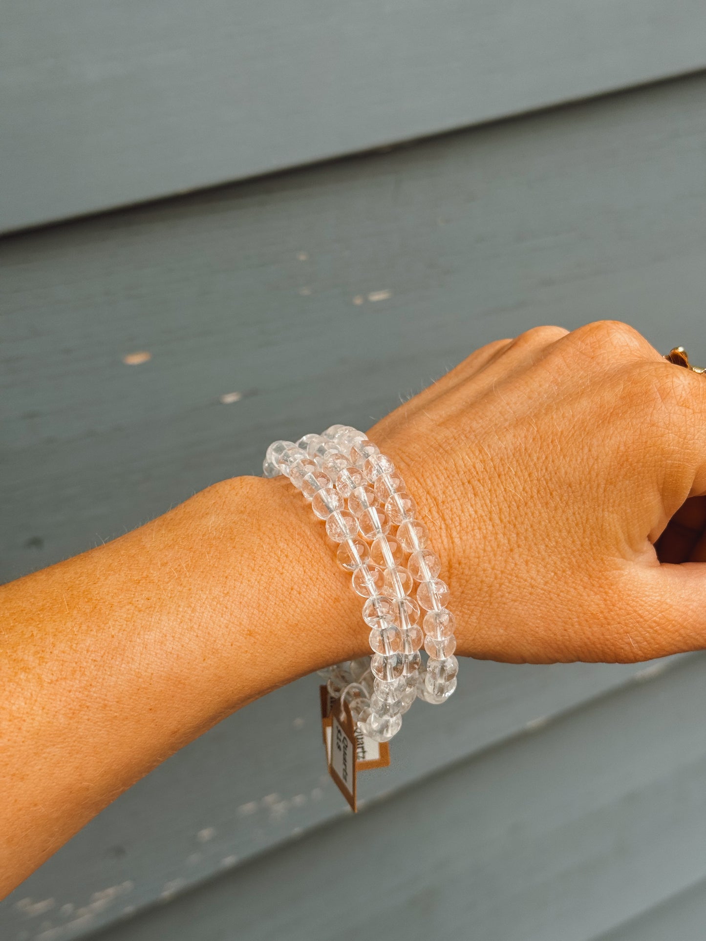 Clear Quartz Stretch Bracelet – 6mm Beads