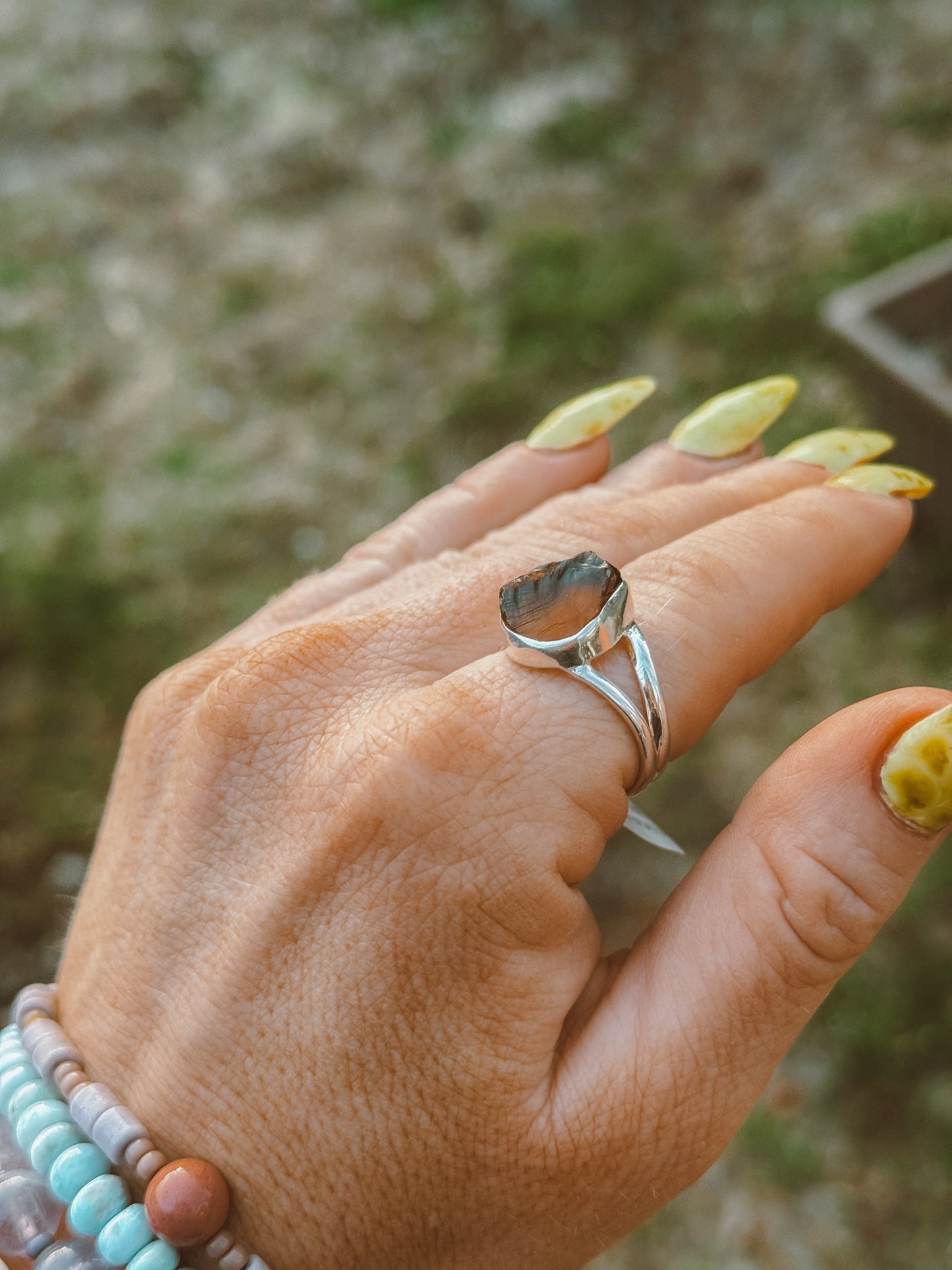 Cognac Quartz Ring size 9