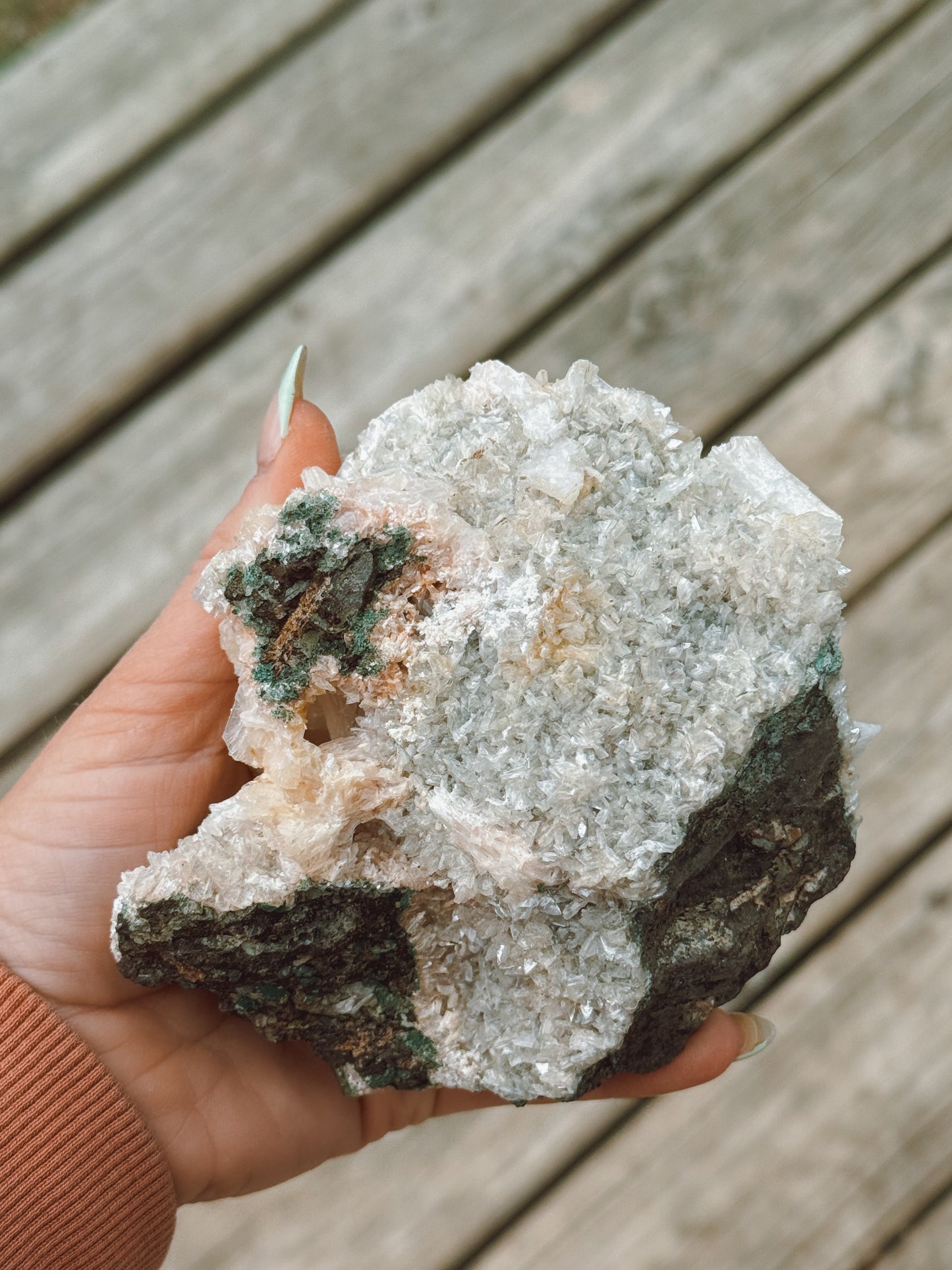 Stillbite crystal cluster from India