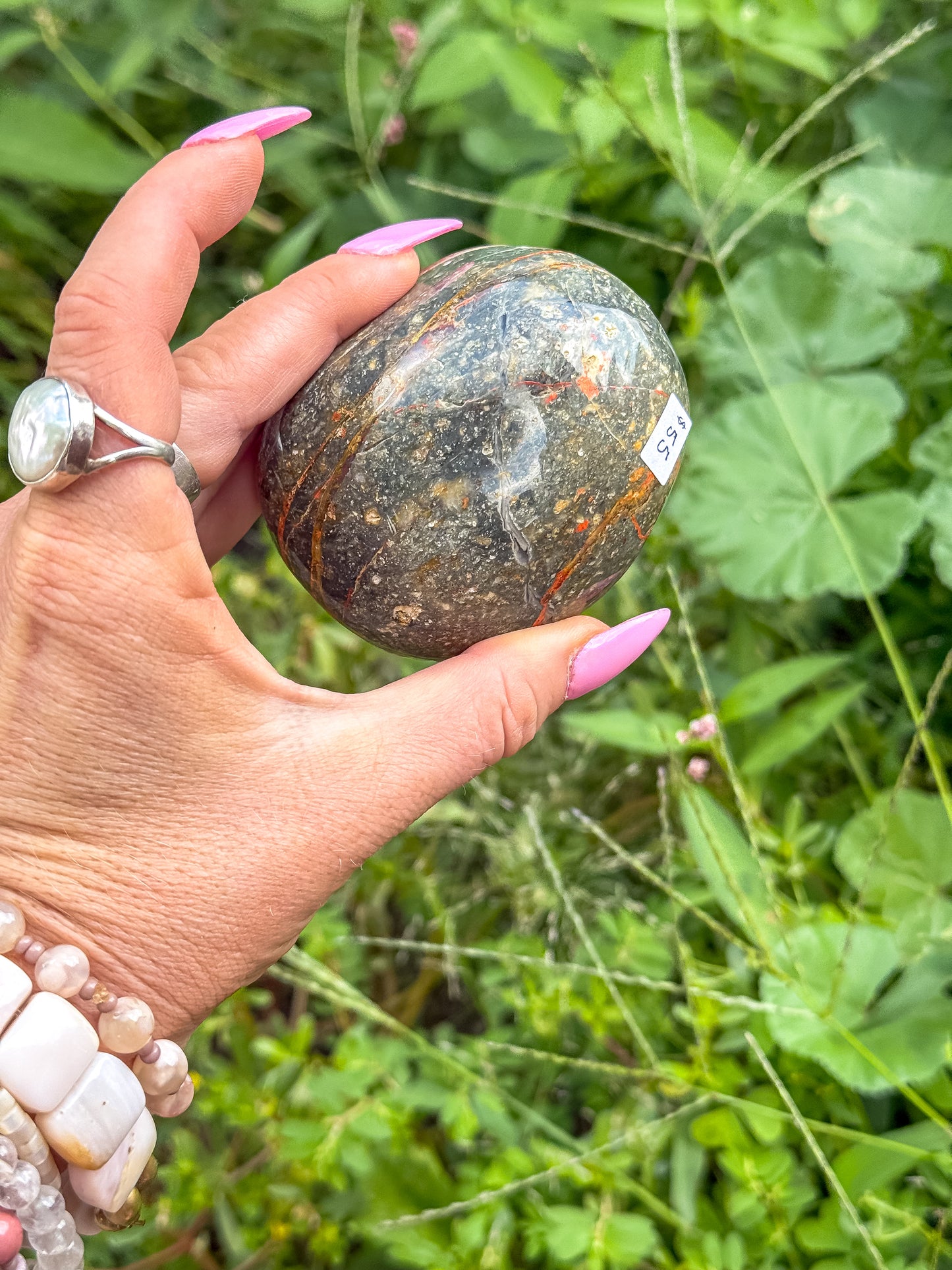 Bumblebee Jasper with pink chalcedony