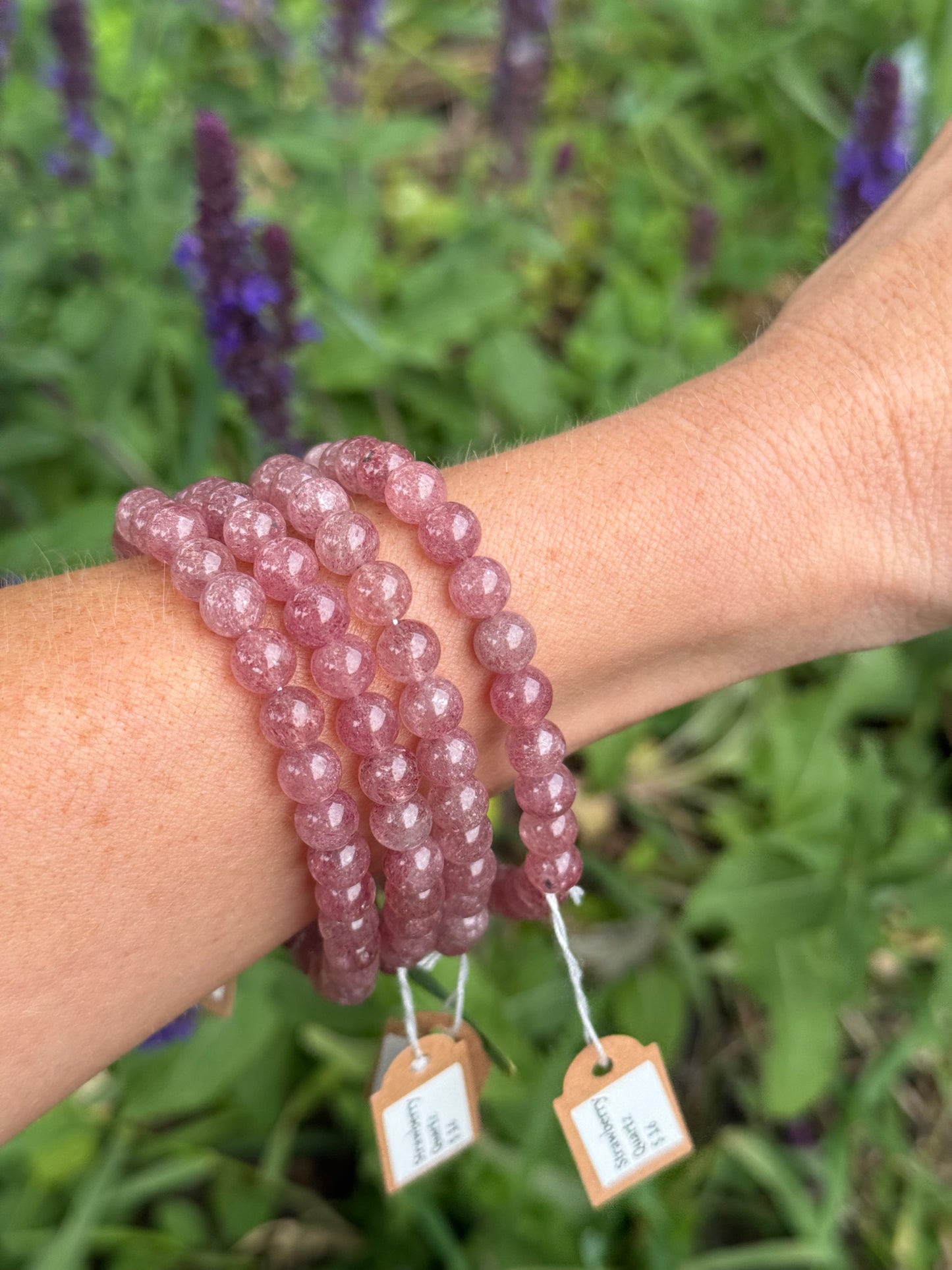 Strawberry Quartz bracelet 6mm