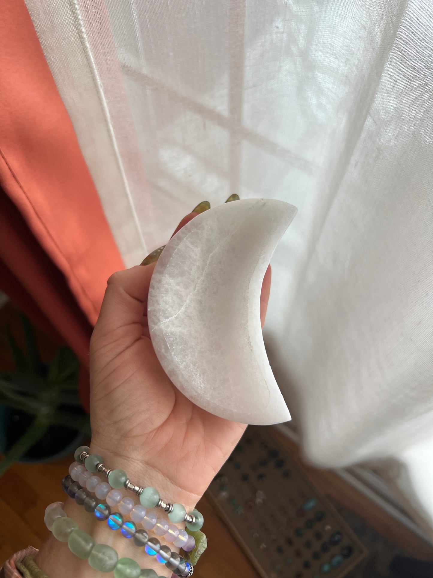 Selenite Moon Dish