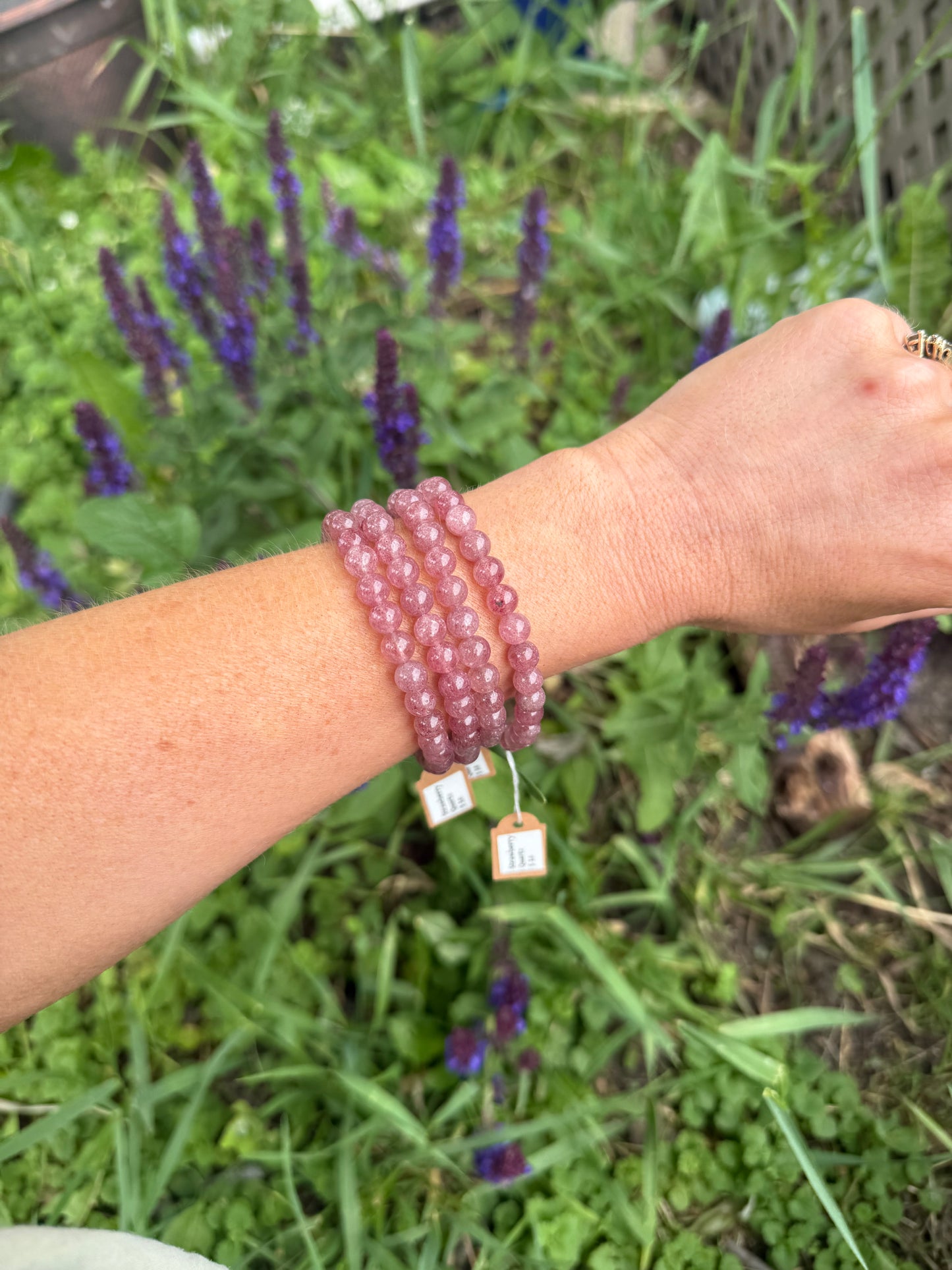 Strawberry Quartz bracelet 6mm