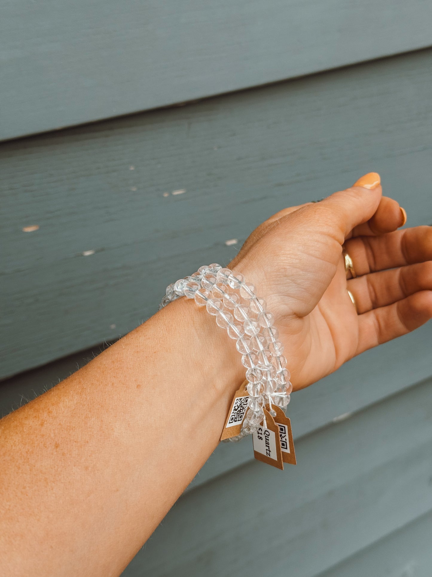 Clear Quartz Stretch Bracelet – 6mm Beads