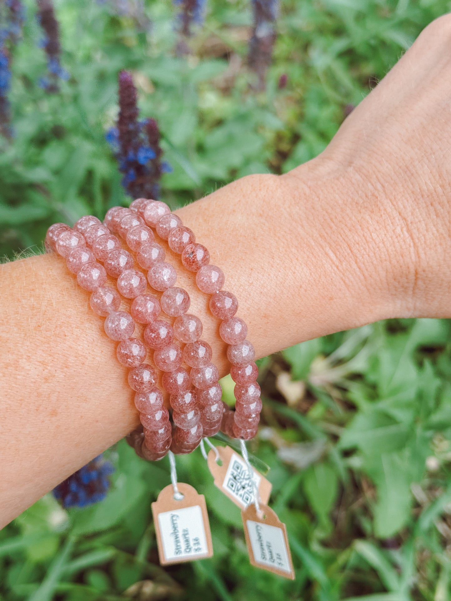 Strawberry Quartz bracelet 6mm