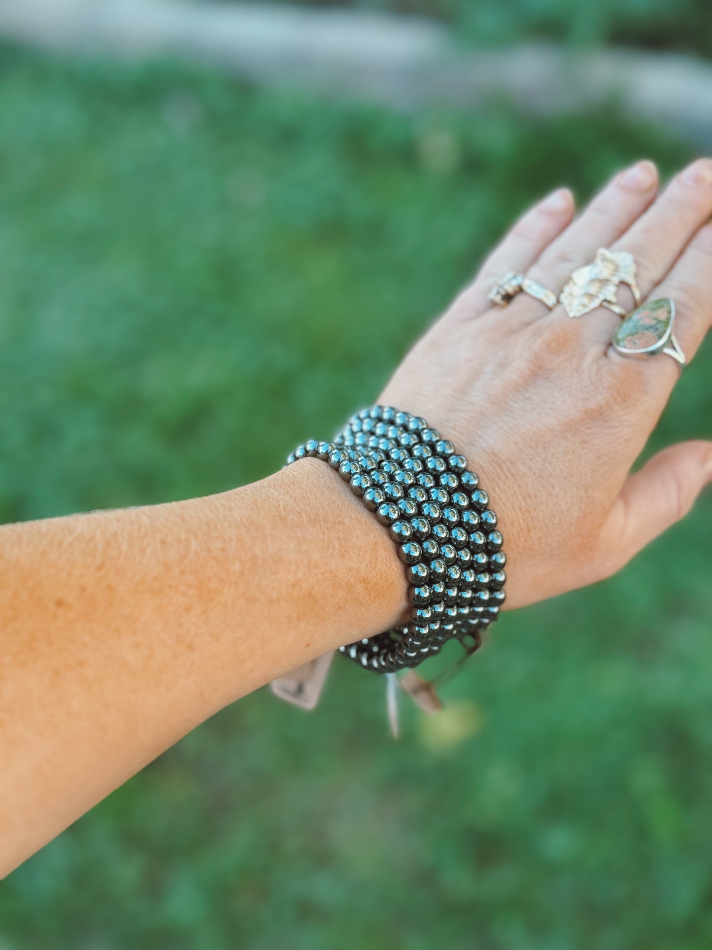 Hematite Stretch Bracelet – 6mm Beads