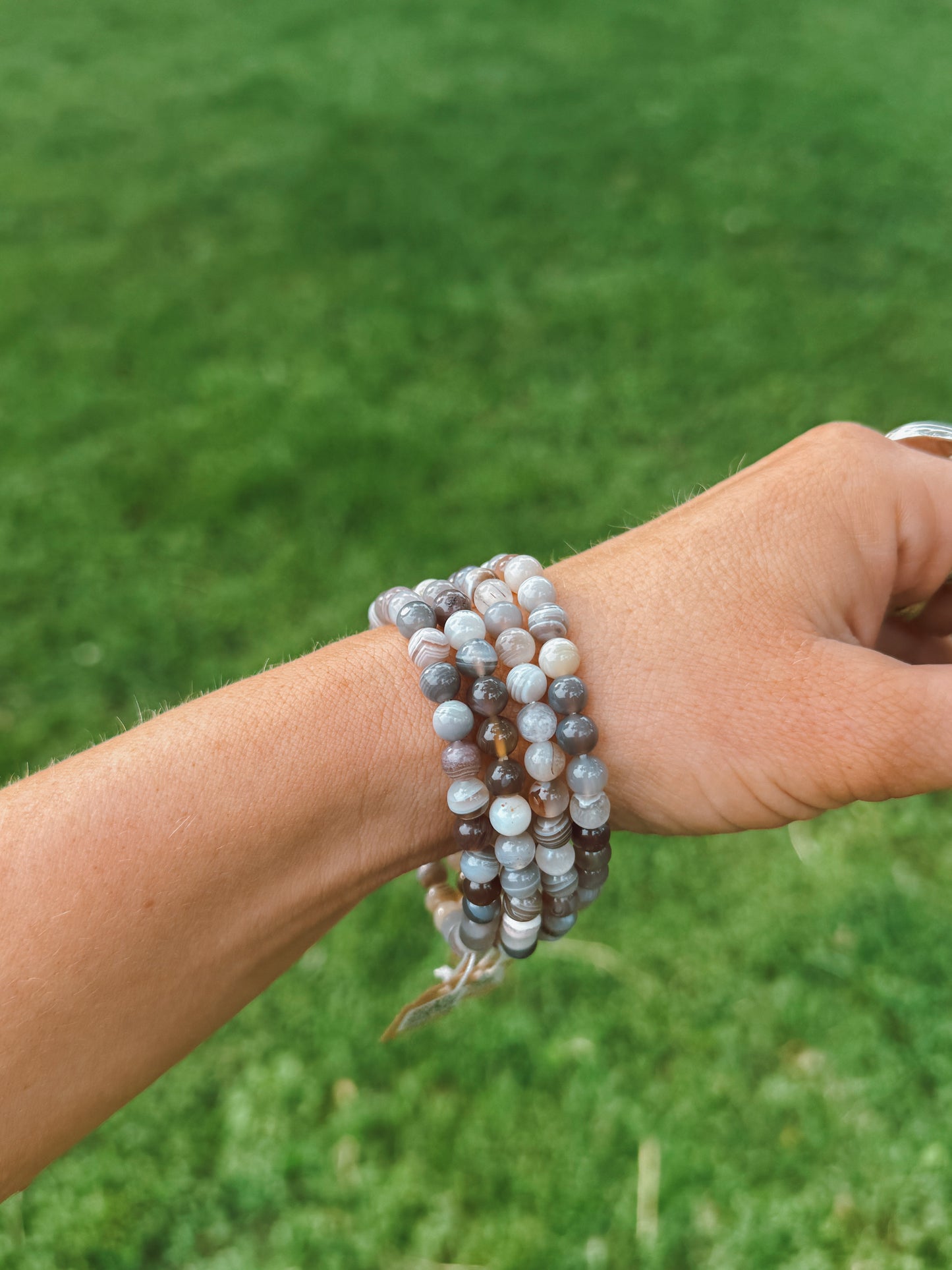 Botswana Agate Stretch Bracelet – 6mm Beads