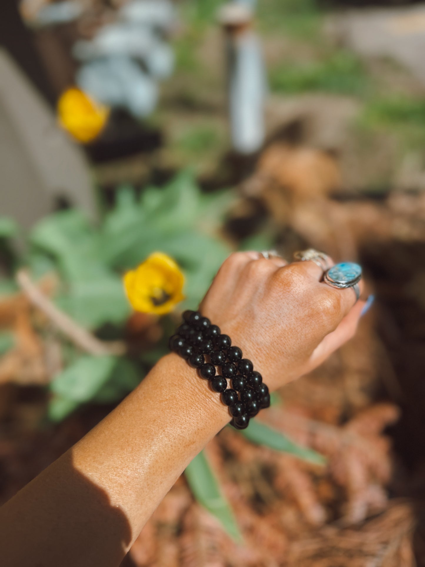 Black Obsidian Bracelet 8mm beads