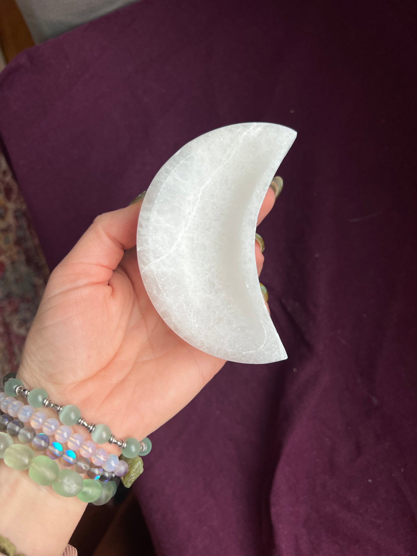 Selenite Moon Dish