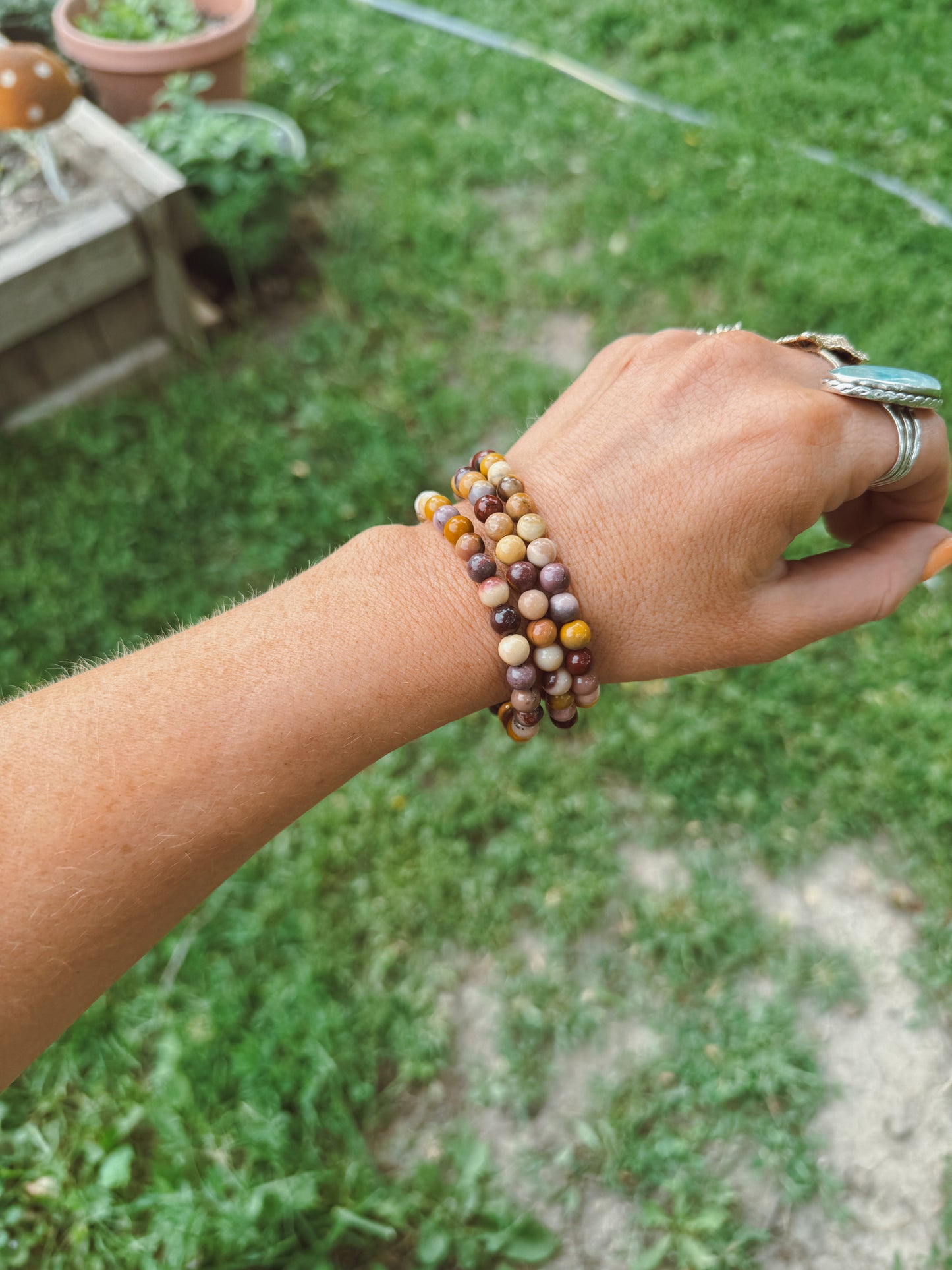 Mookaite Jasper Stretch Bracelet – 6mm Beads