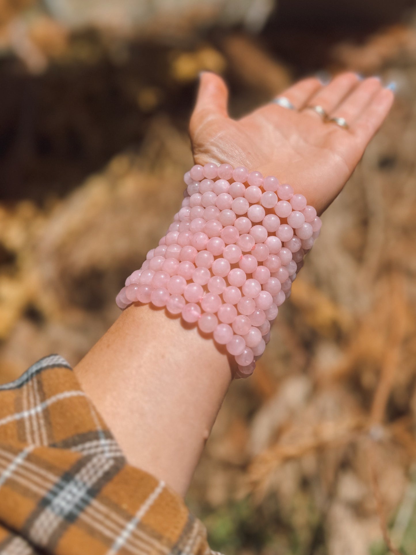 Rose Quartz Stretch Bracelet – 8mm Beads