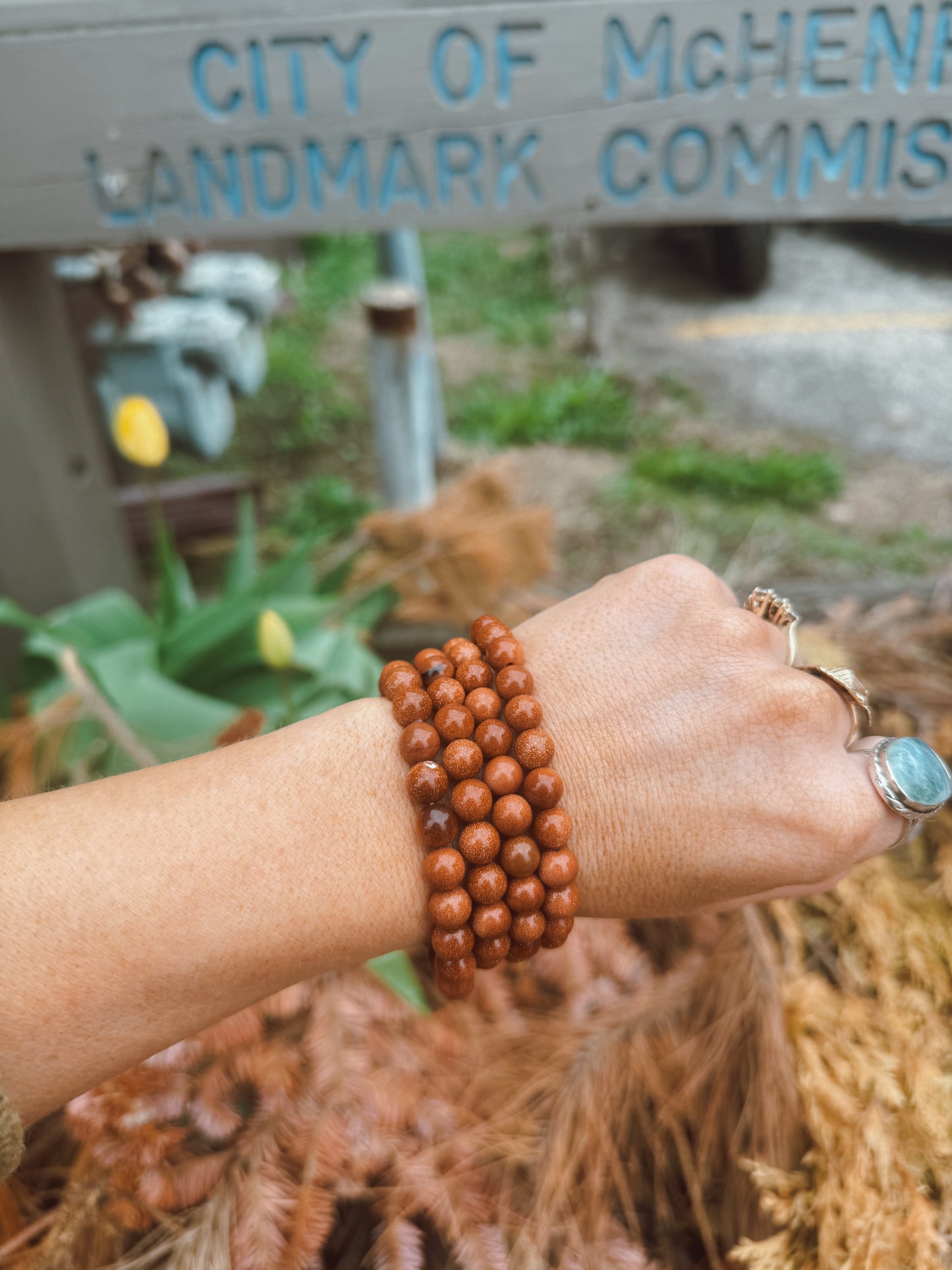 Goldstone Stackable bracelet