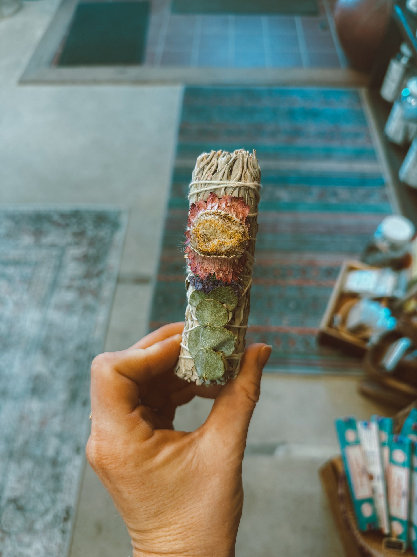 Eucalyptus Flower White Sage Smudge wand