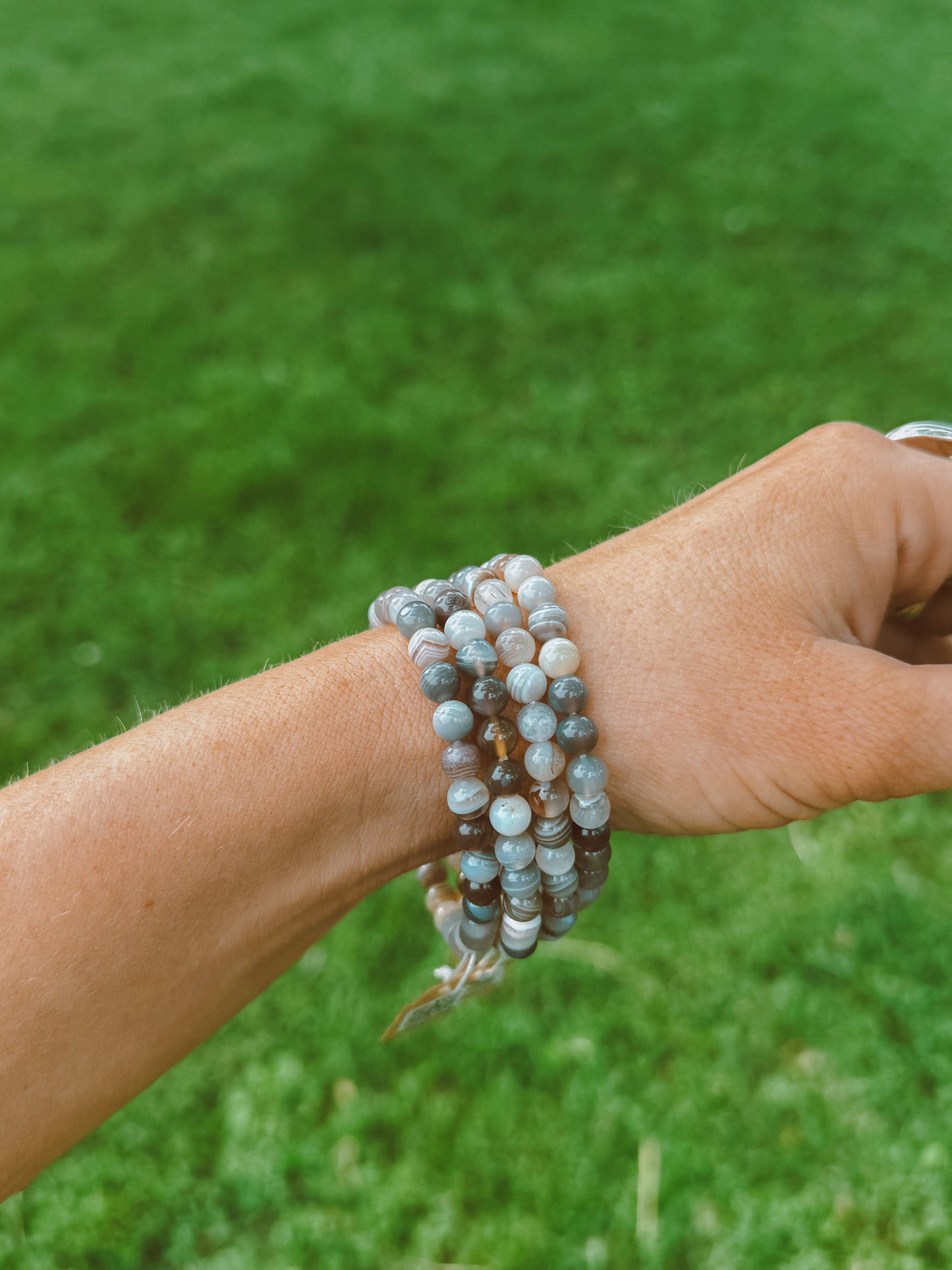 Botswana Agate Stretch Bracelet – 6mm Beads