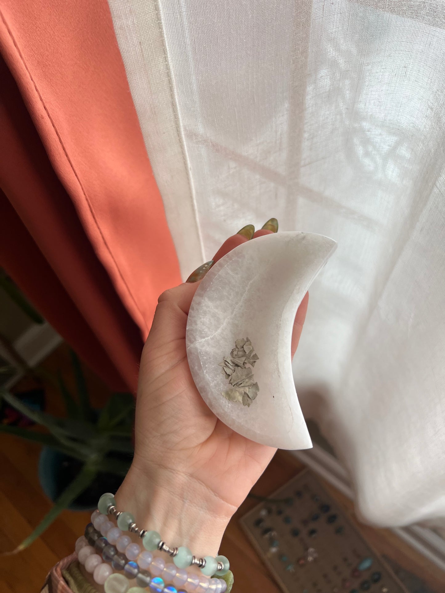 Selenite Moon Dish