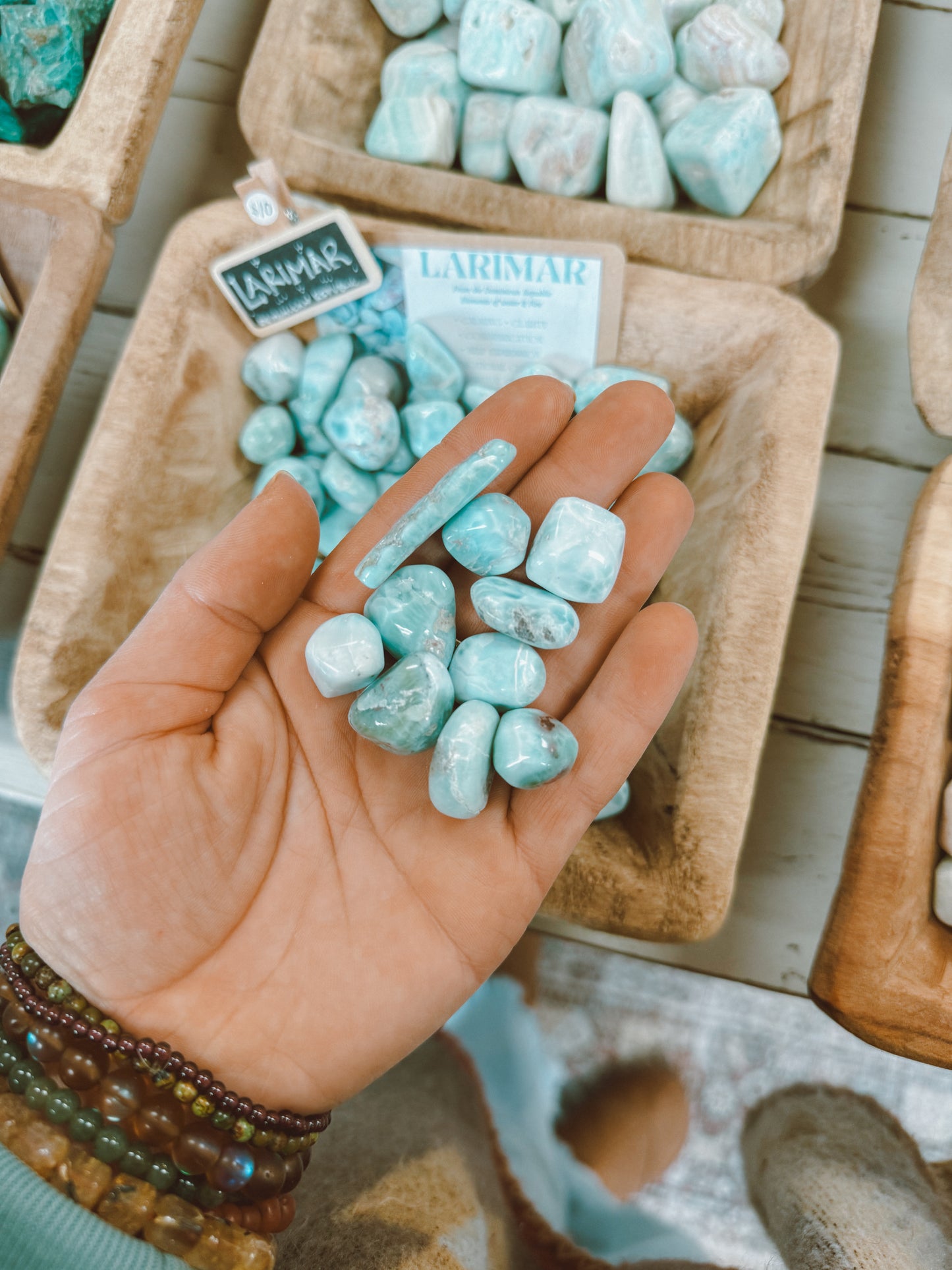 Larimar Tumbled Stone (Small)