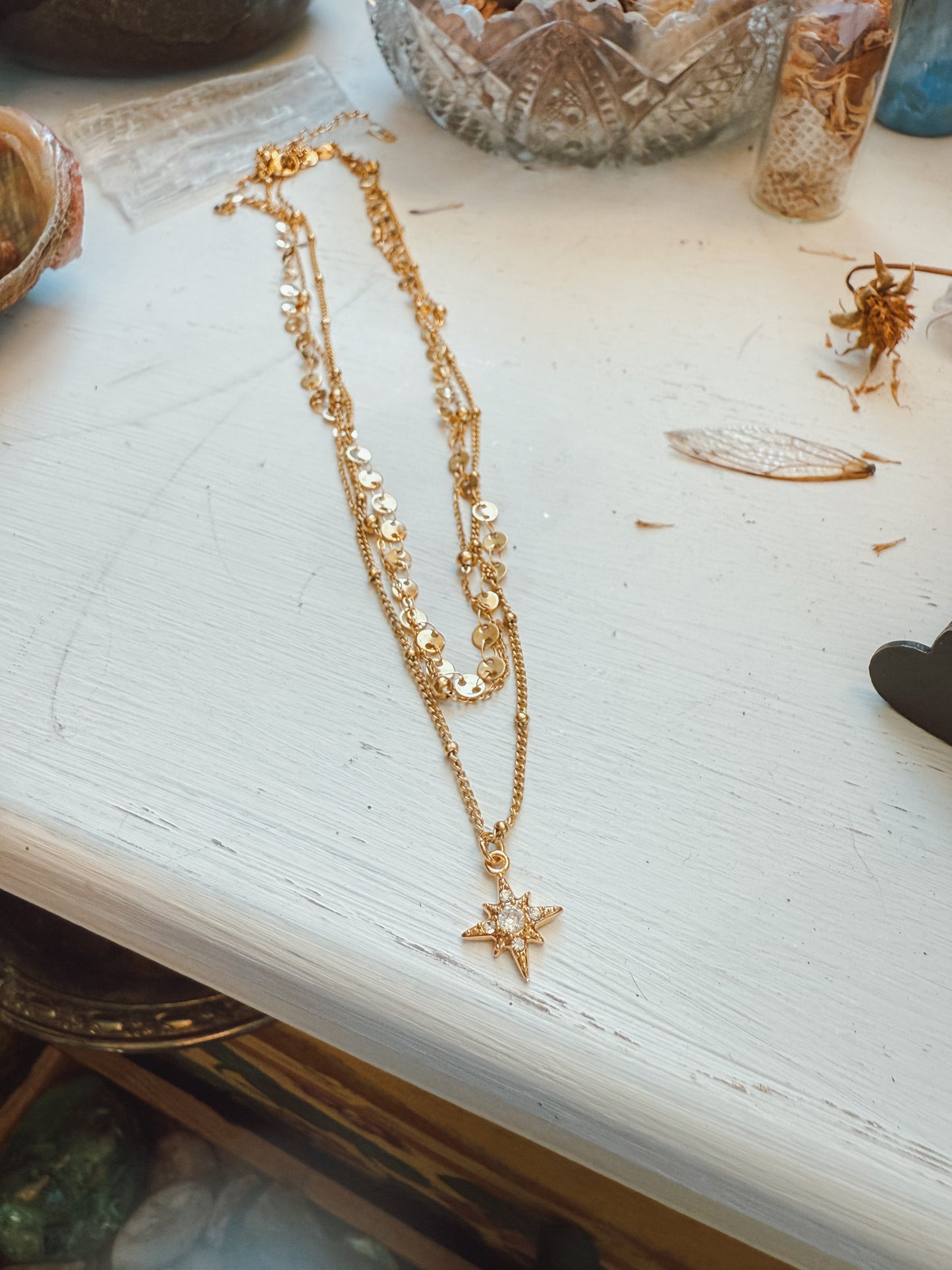 Triple Gold Plated Chain Layered Necklace – 18k Gold Plated Stainless Steel