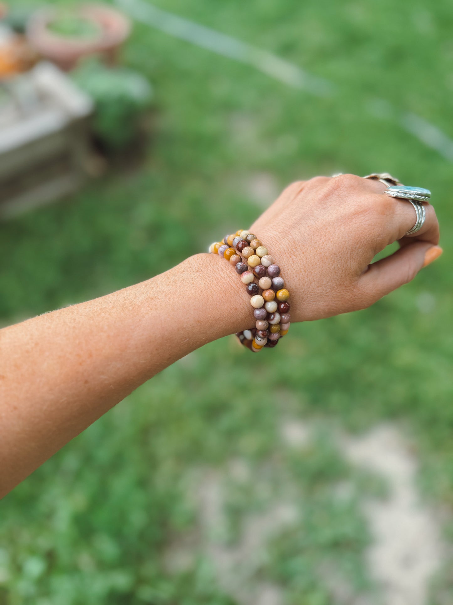 Mookaite Jasper Stretch Bracelet – 6mm Beads
