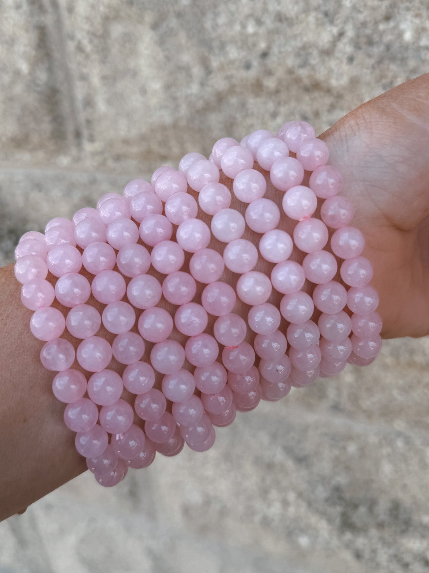 Rose Quartz Stretch Bracelet – 8mm Beads