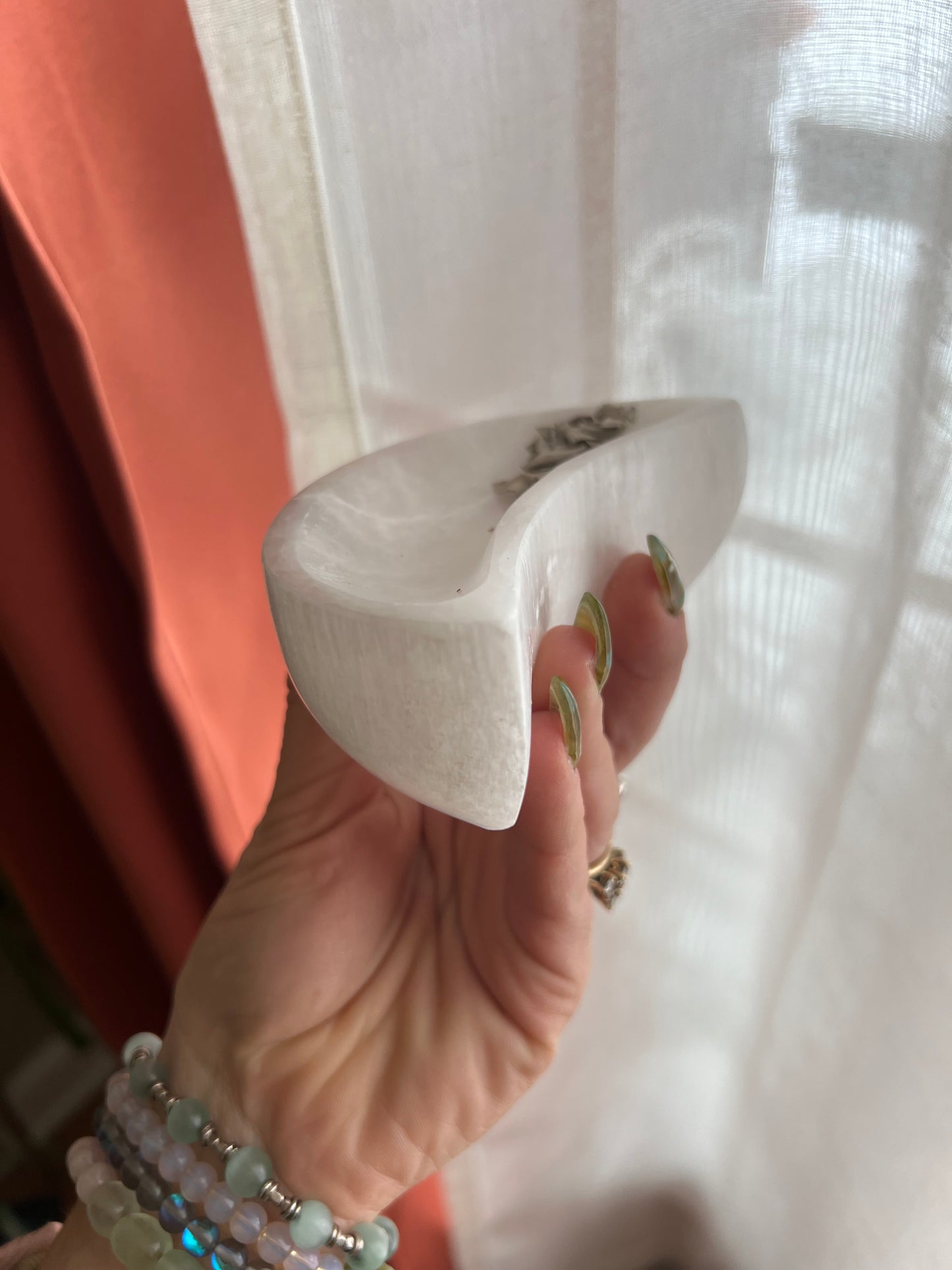 Selenite Moon Dish