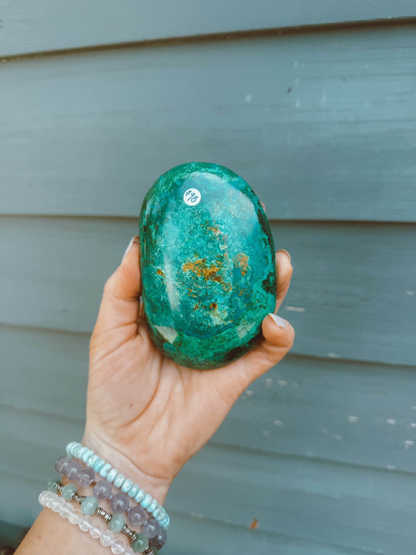 Chrysocolla Palm Stone