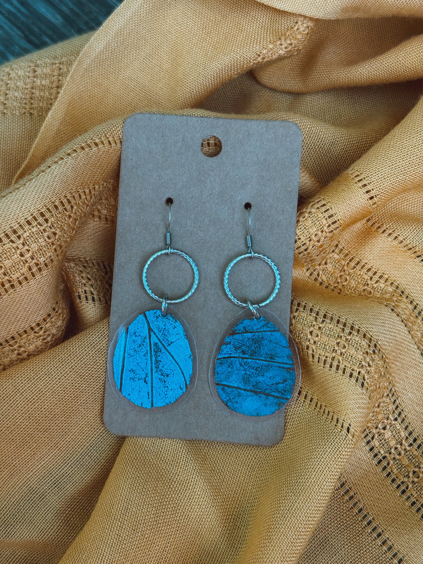 Blue Morpho Butterfly Wing Earrings – Stainless Steel