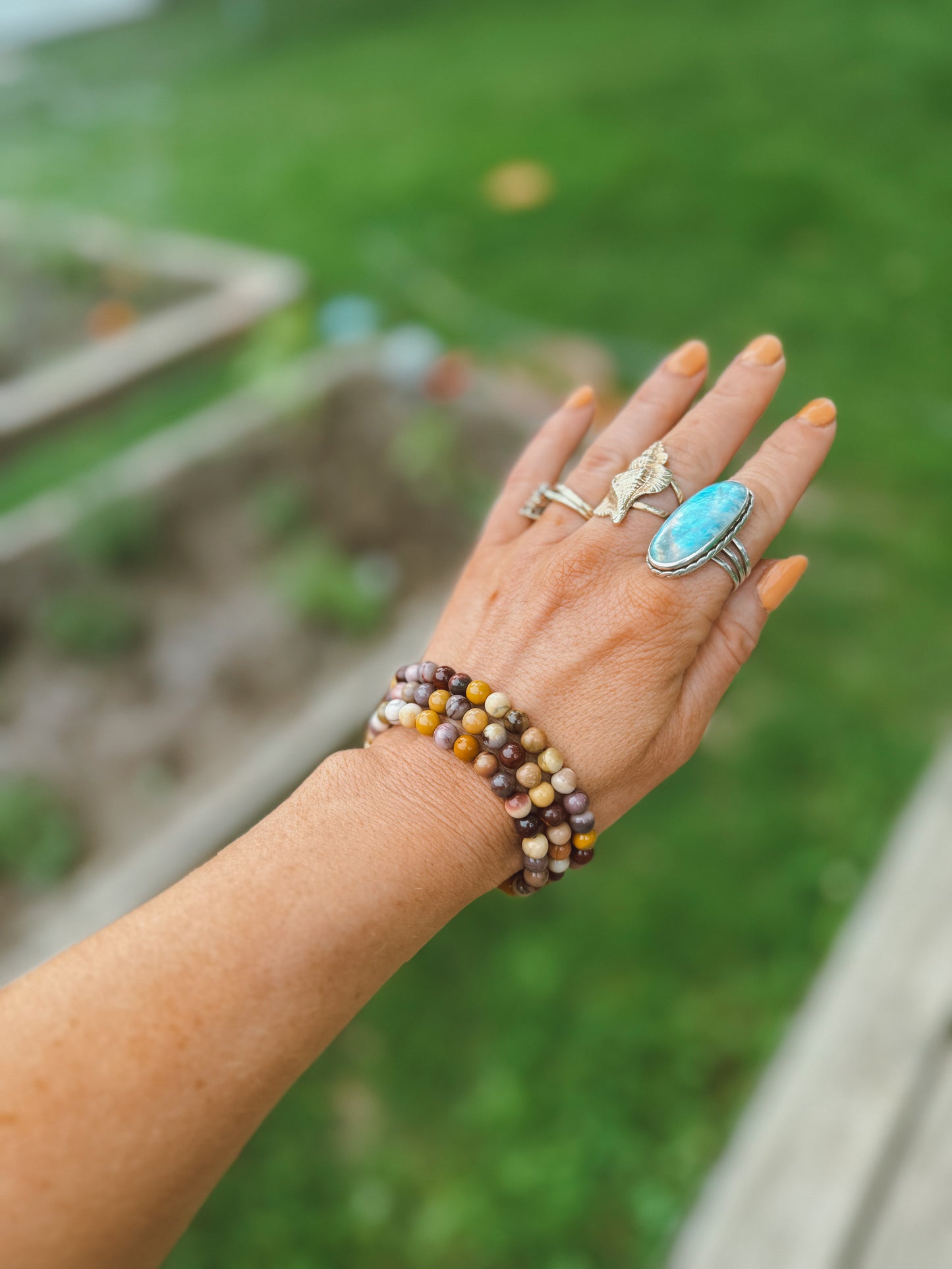 Mookaite Jasper Stretch Bracelet – 6mm Beads