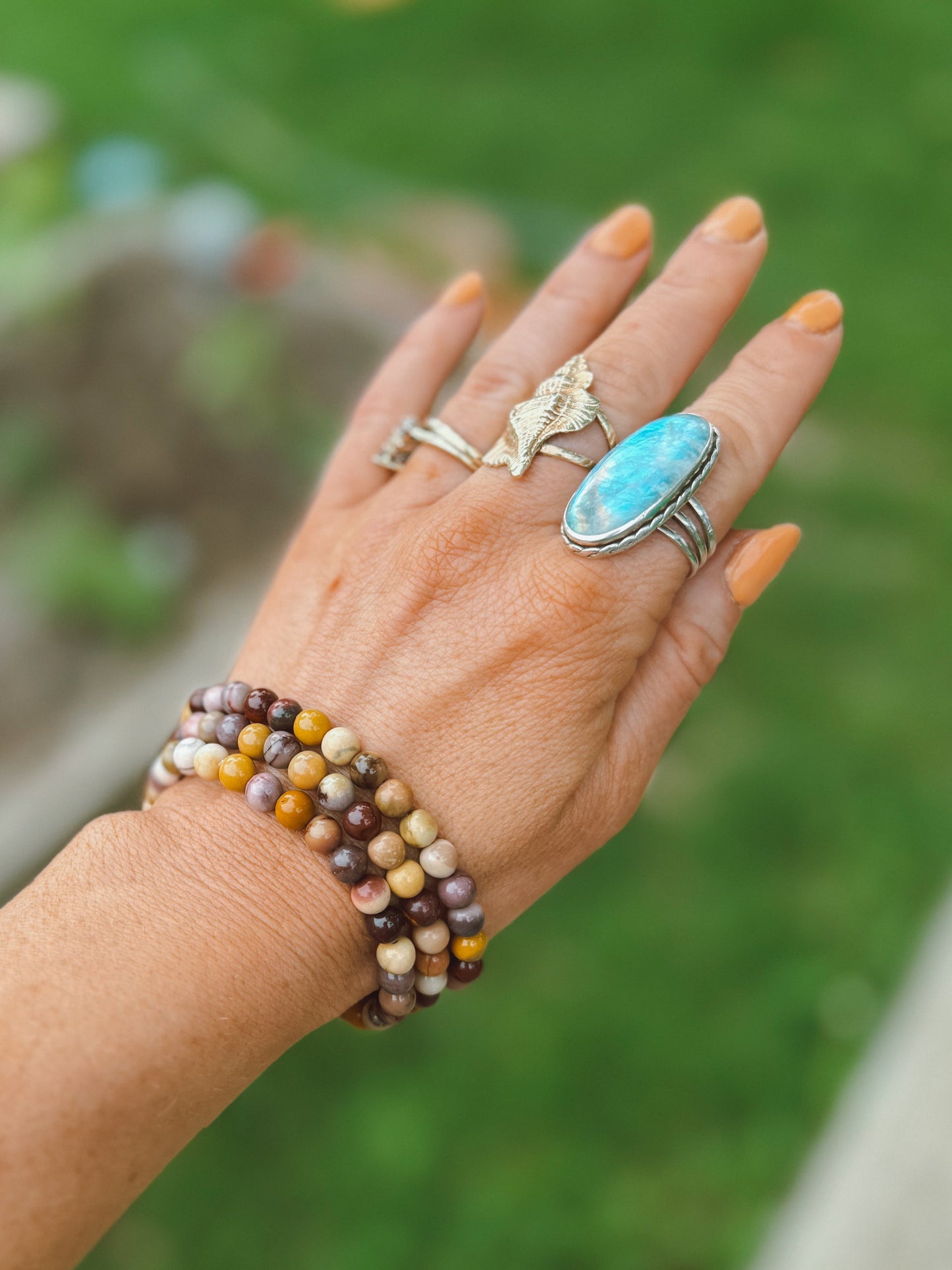 Mookaite Jasper Stretch Bracelet – 6mm Beads