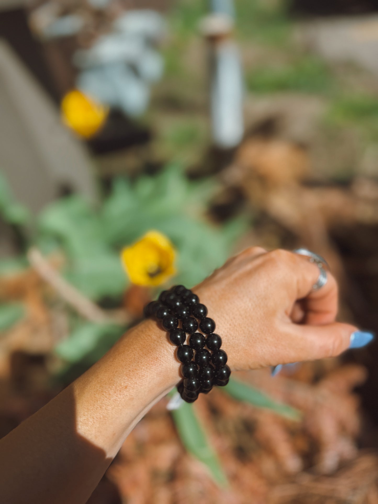 Black Obsidian Bracelet 8mm beads