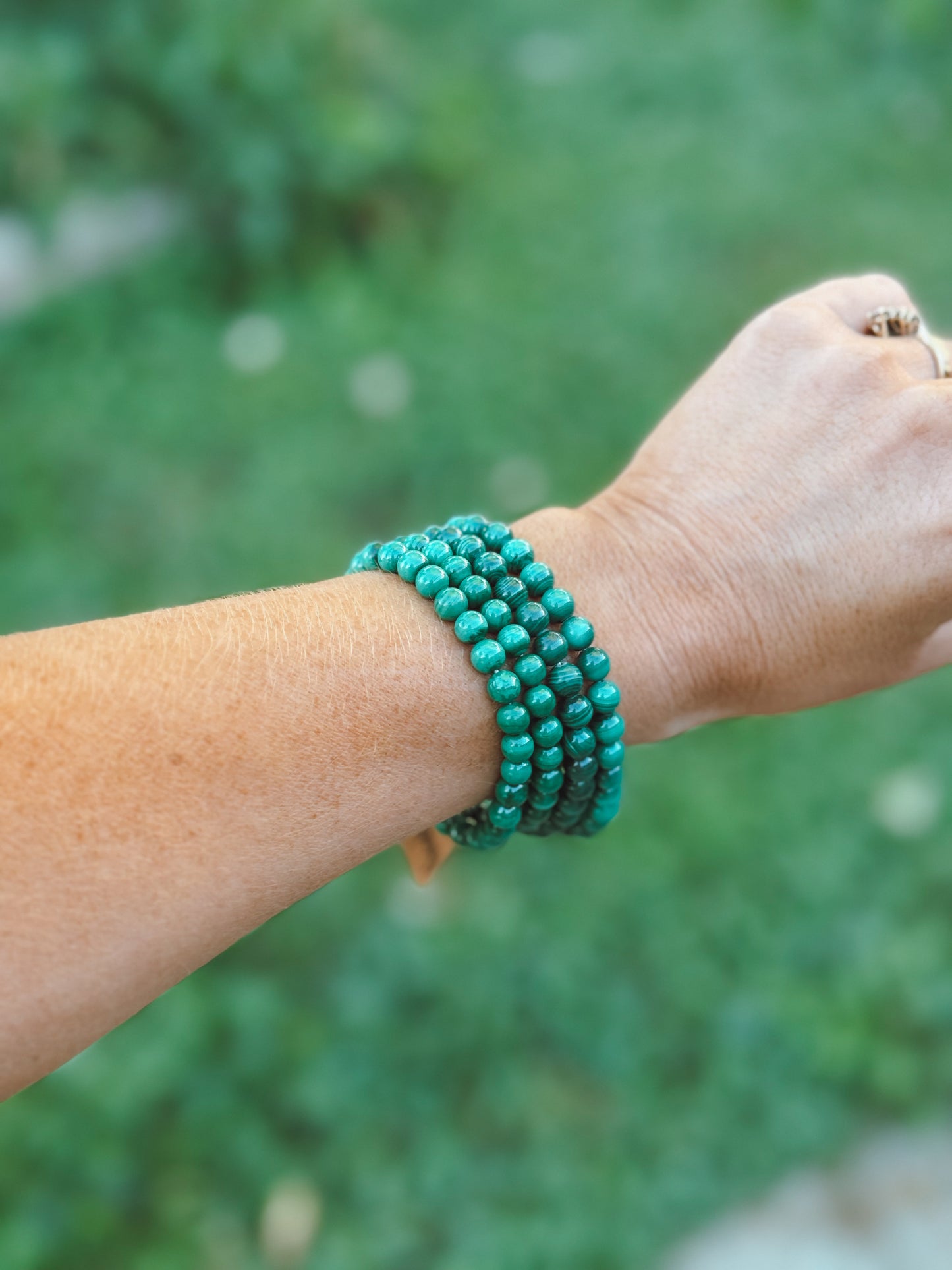 Malachite Stretch Bracelet – 8mm Beads