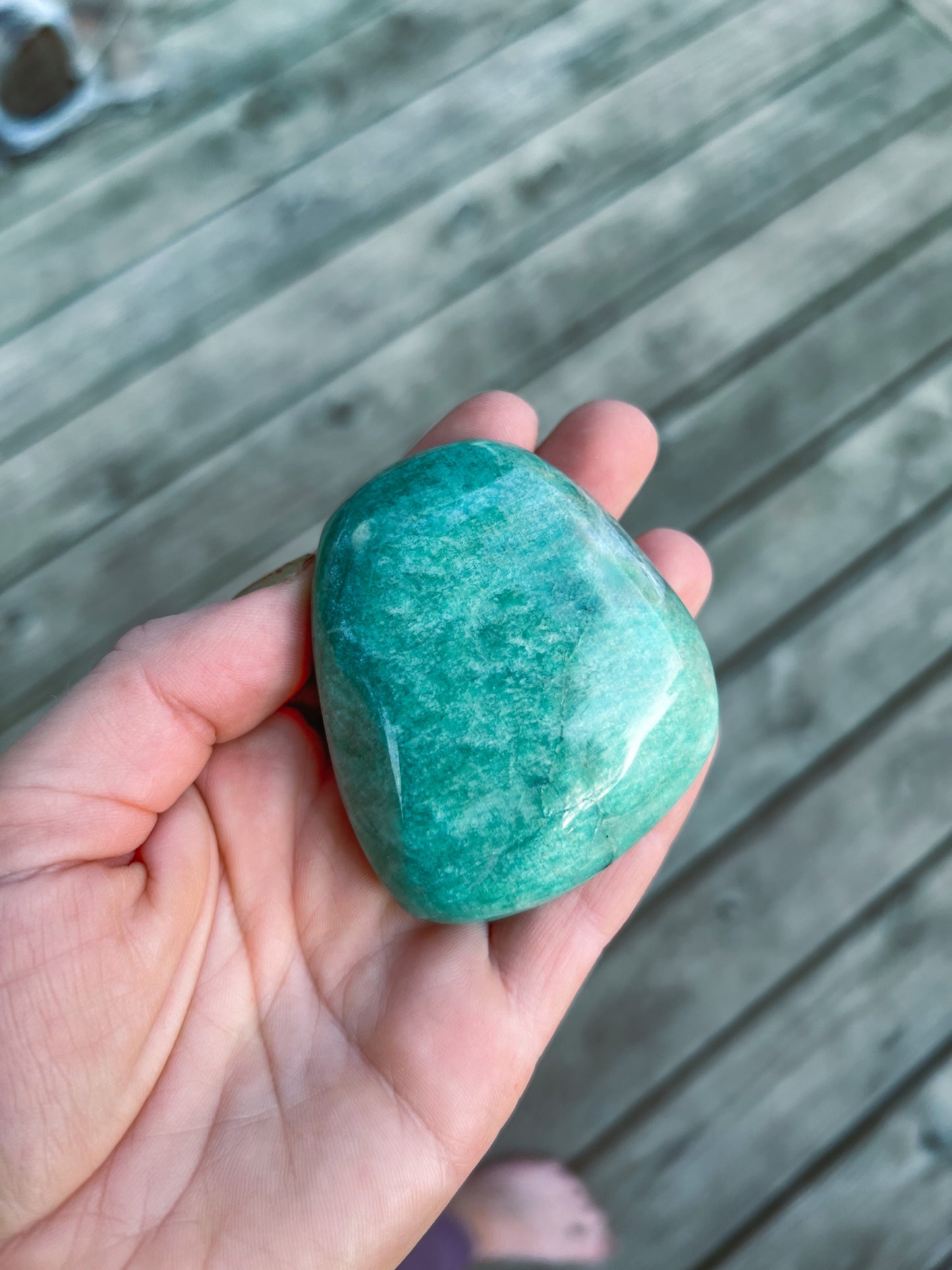 Blue Green Amazonite Palmstone