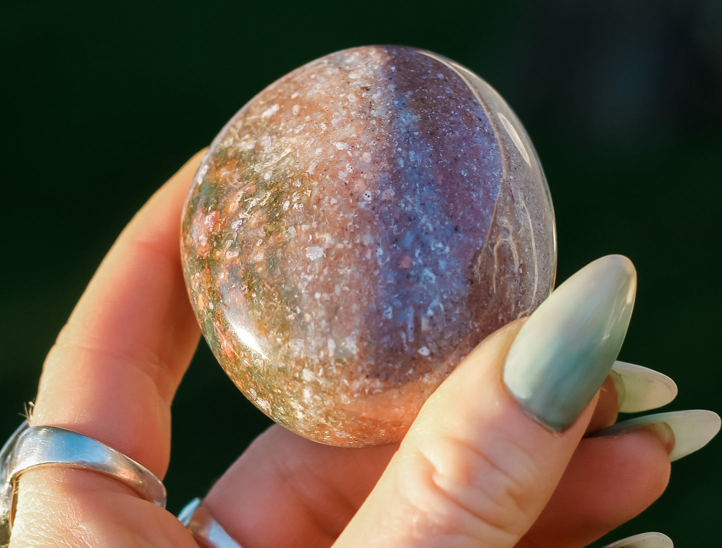 Violet Speckled Sunset Ocean Jasper